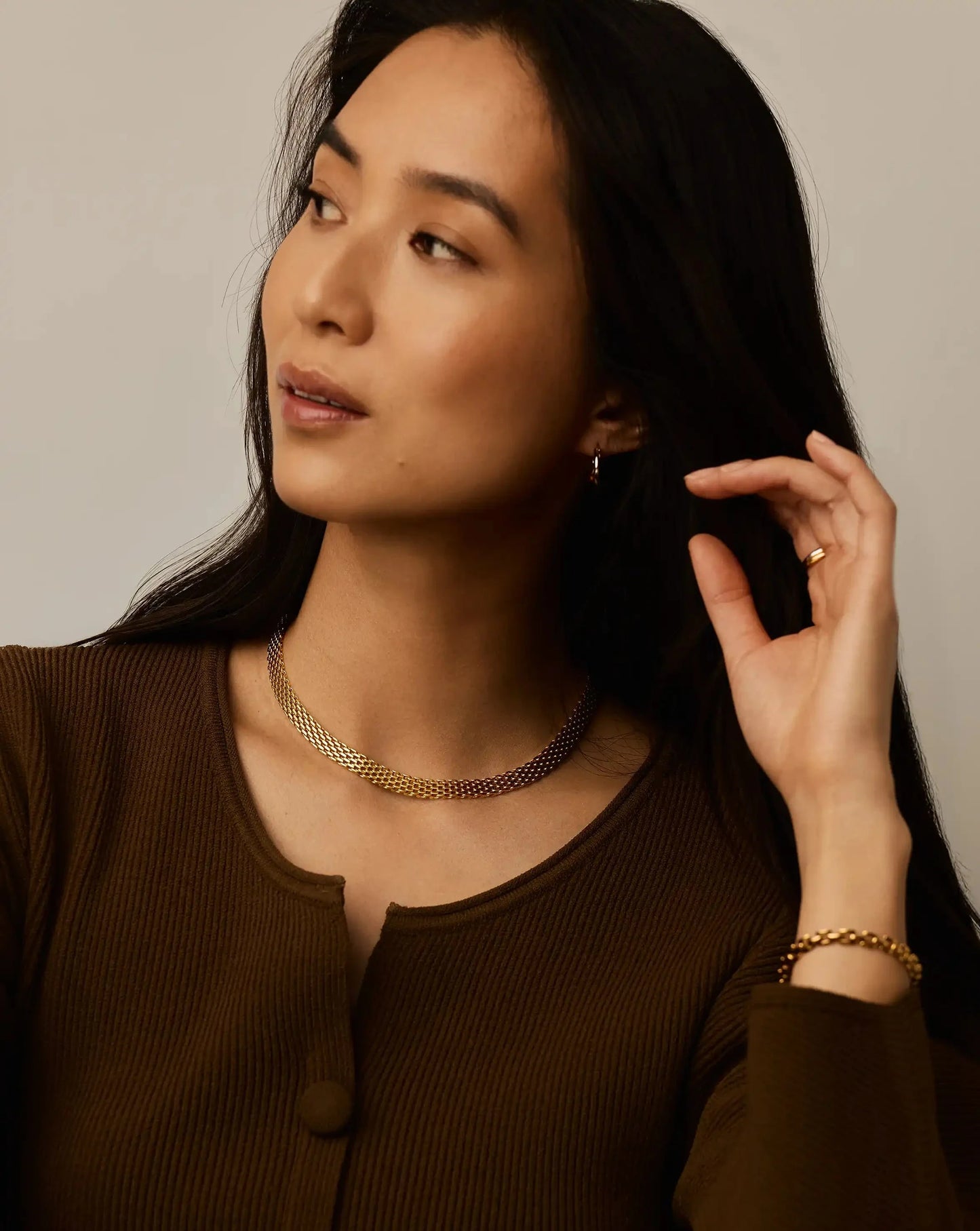Heirloom Chain Choker Necklace | 18k Gold Plated