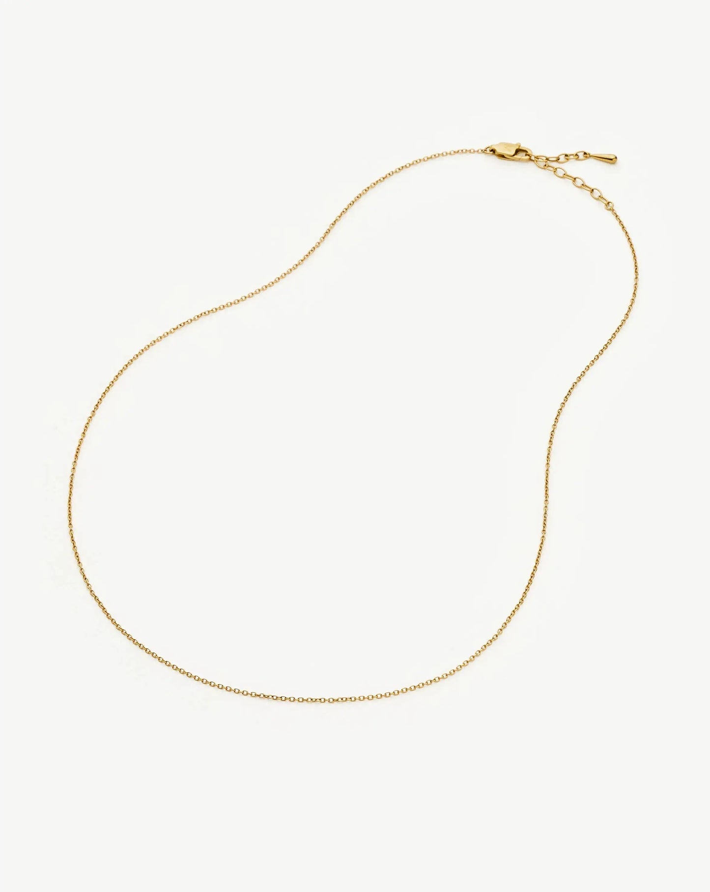 Long Trace Chain Necklace | 18k Gold Plated
