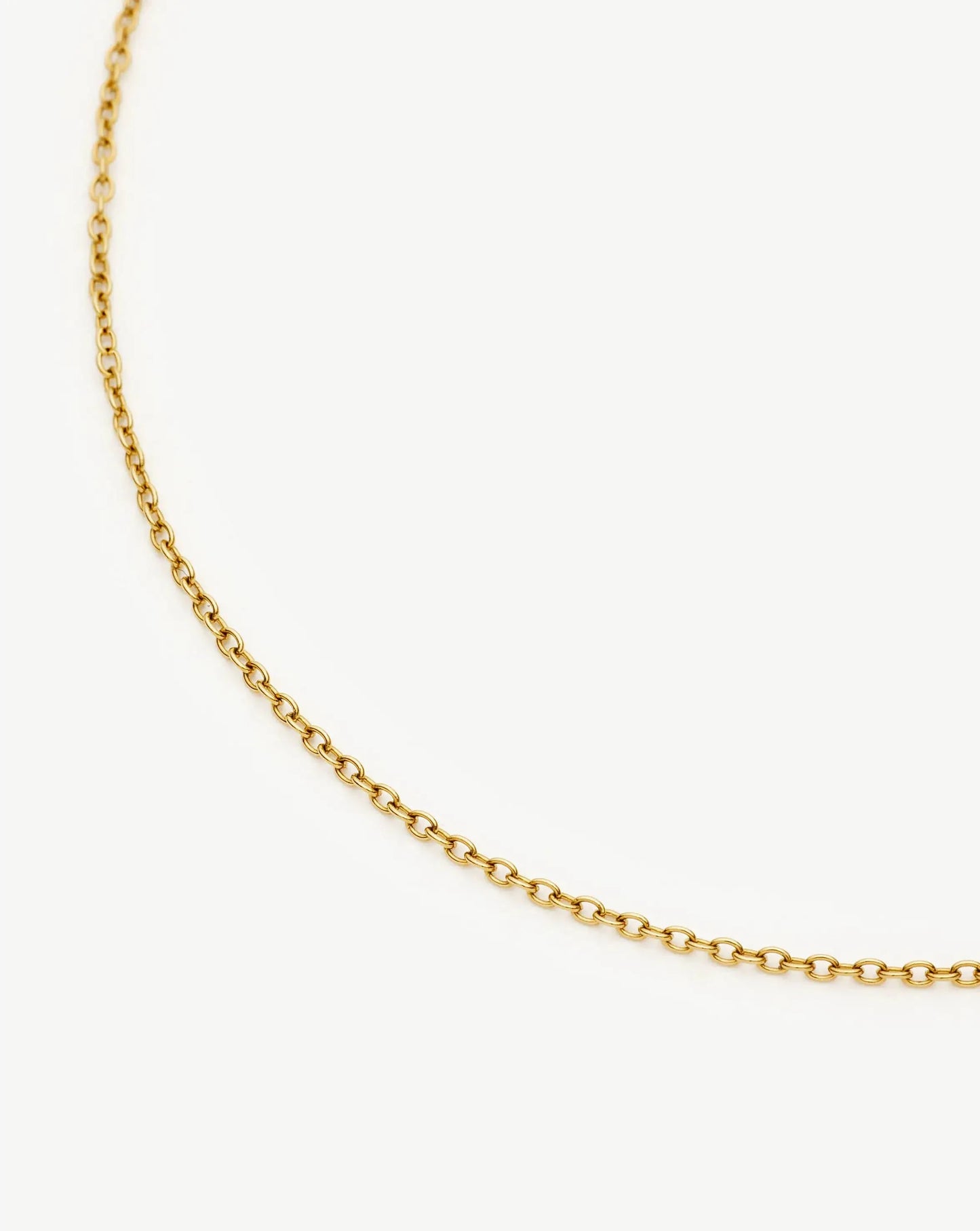 Long Trace Chain Necklace | 18k Gold Plated