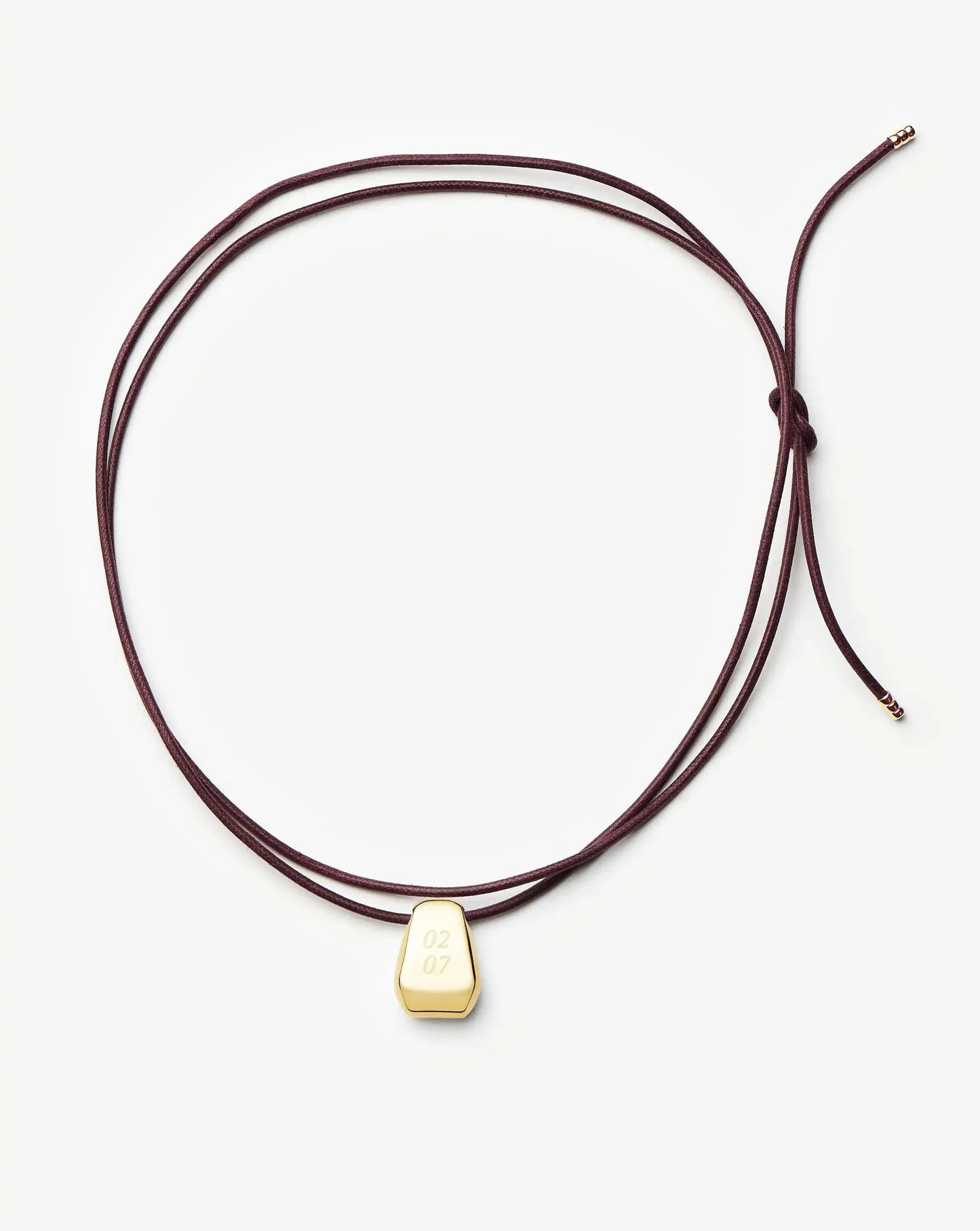 Lucy Williams Engravable Arco Cord Necklace | 18k Gold Plated