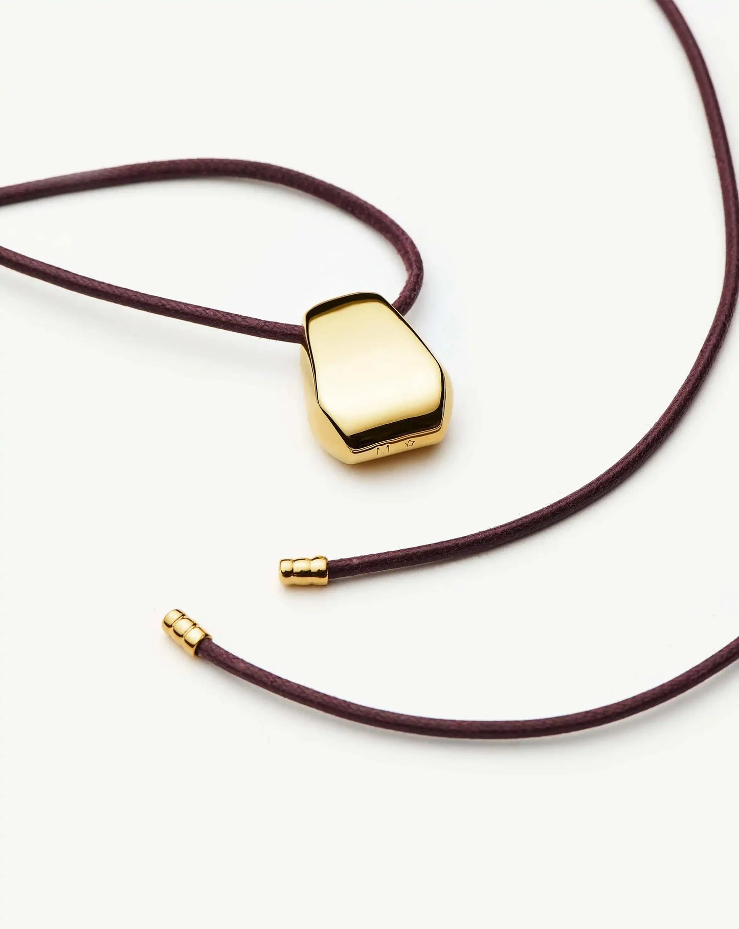 Lucy Williams Engravable Arco Cord Necklace | 18k Gold Plated