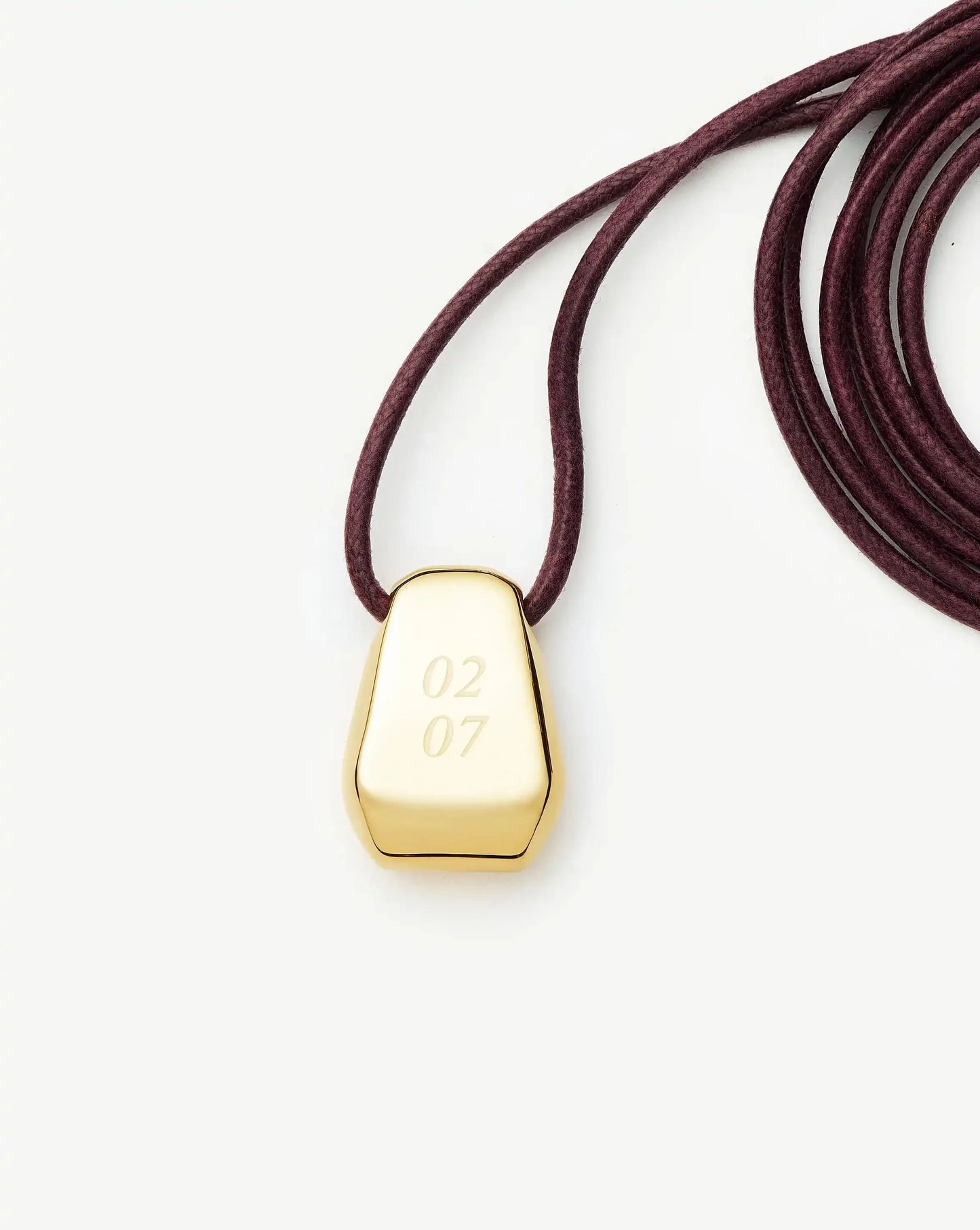 Lucy Williams Engravable Arco Cord Necklace | 18k Gold Plated