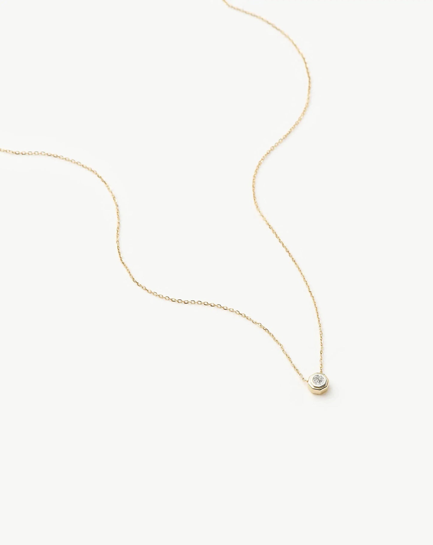 Lucy Williams Solid Gold Diamond Pendant Necklace | 14k Solid Gold/Lab Grown Diamond