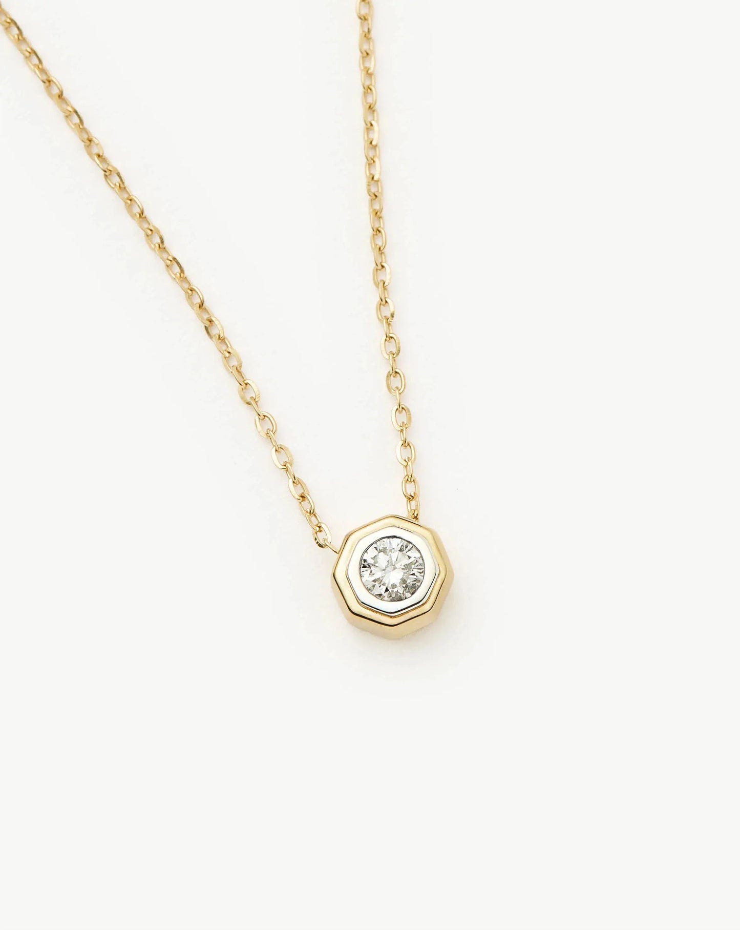 Lucy Williams Solid Gold Diamond Pendant Necklace | 14k Solid Gold/Lab Grown Diamond