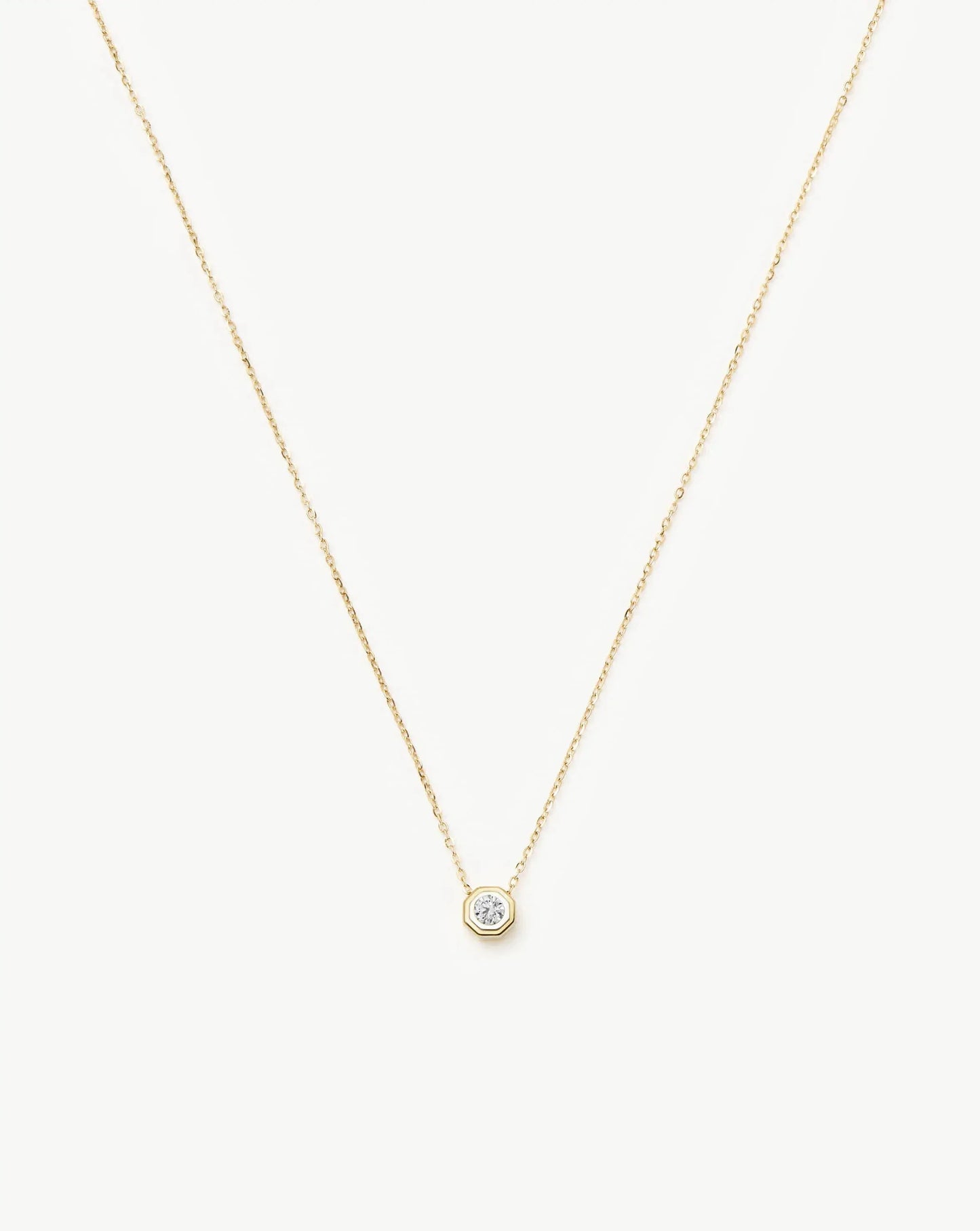 Lucy Williams Solid Gold Diamond Pendant Necklace | 14k Solid Gold/Lab Grown Diamond