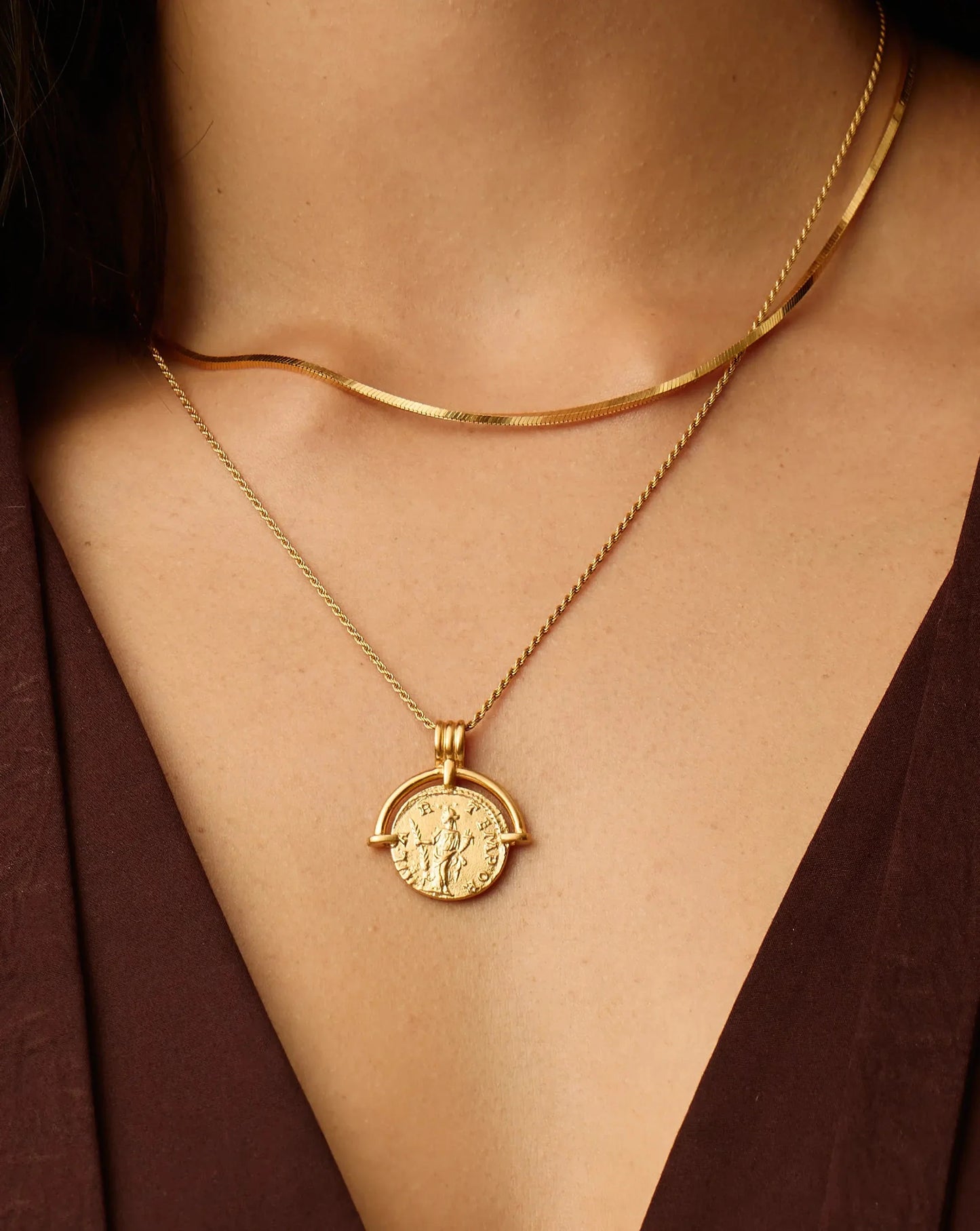 The Roman Arc Necklace Set | 18k Gold Plated /  18k Gold Plated Vermeil