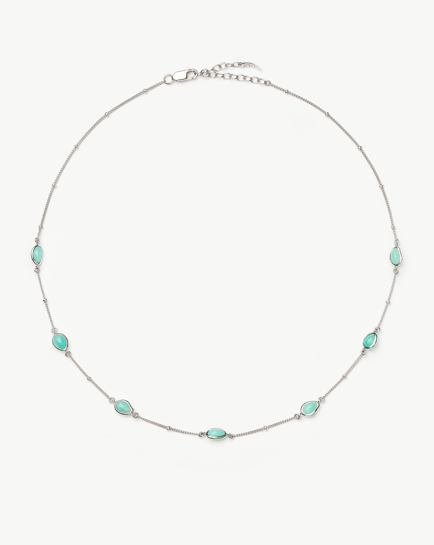Magma Gemstone Charm Choker | Sterling Silver/Amazonite