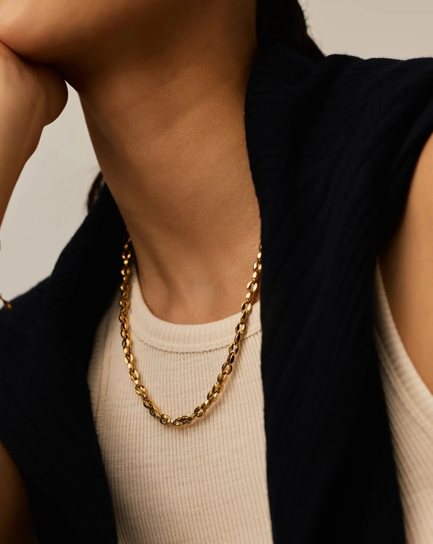 Mariner Medium Chain Necklace | 18k Gold Plated