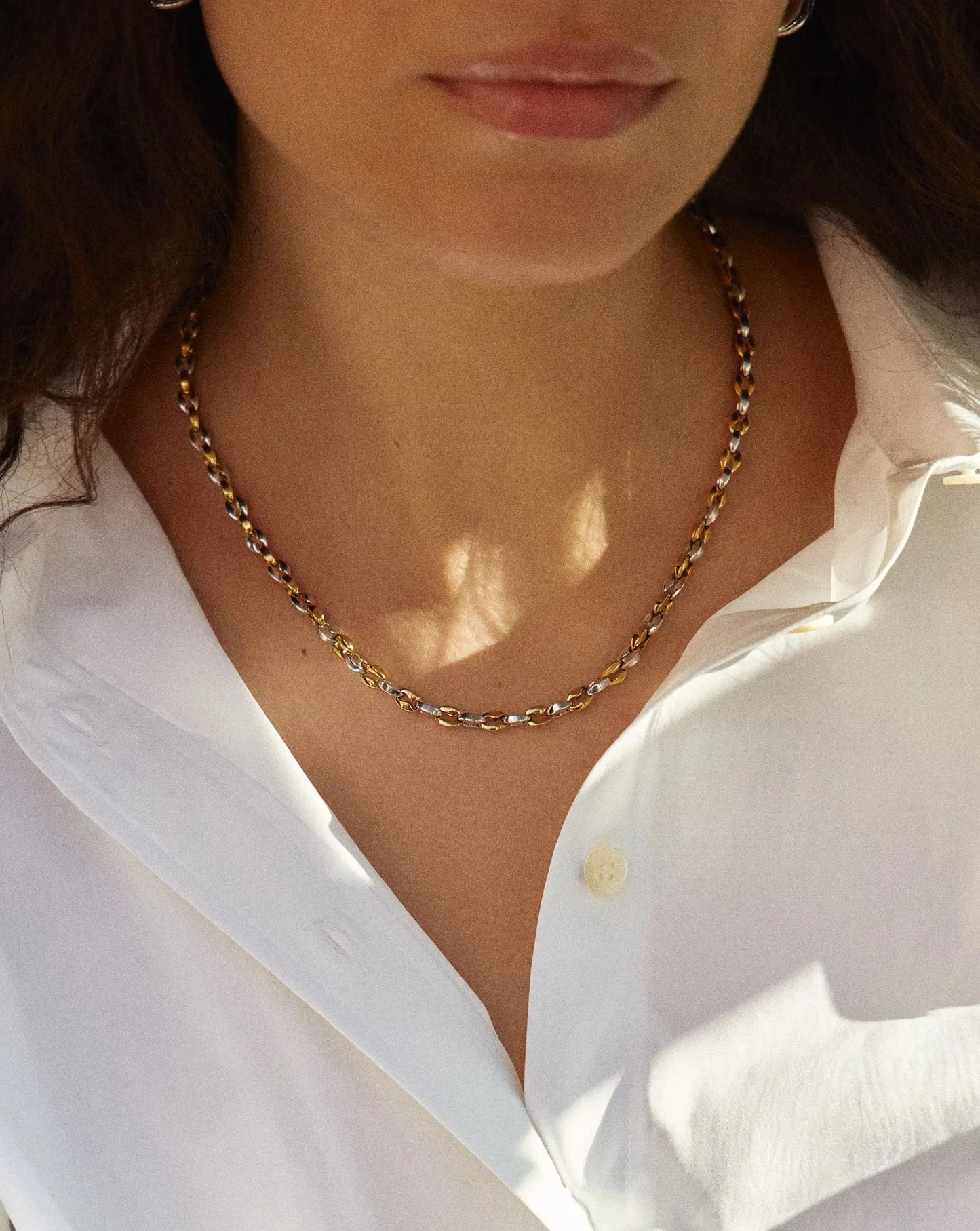 Mariner Short Chain Necklace | 18k Gold Plated/Platinum Plated