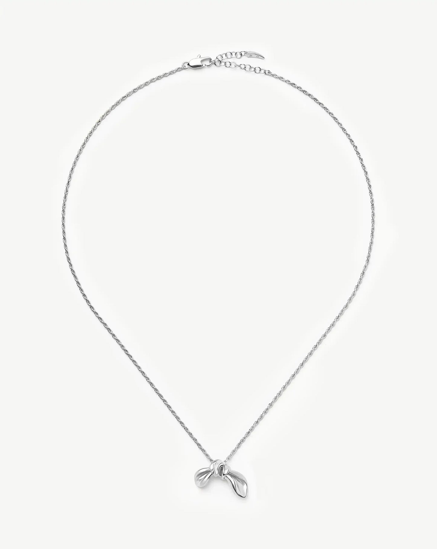 MARKGONG Bow Pendant Necklace | Silver Plated
