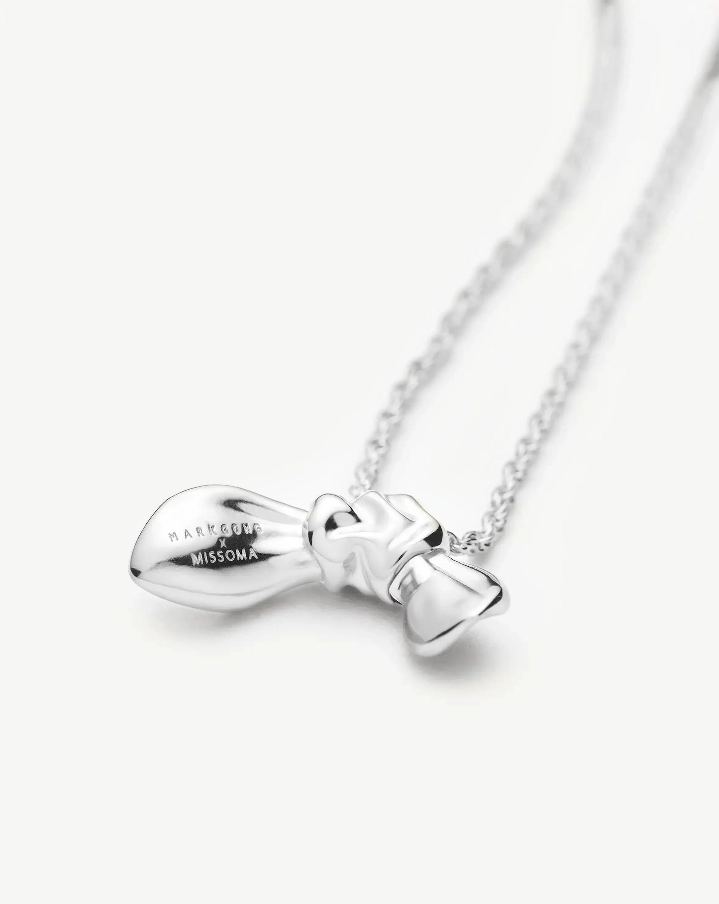 MARKGONG Bow Pendant Necklace | Silver Plated