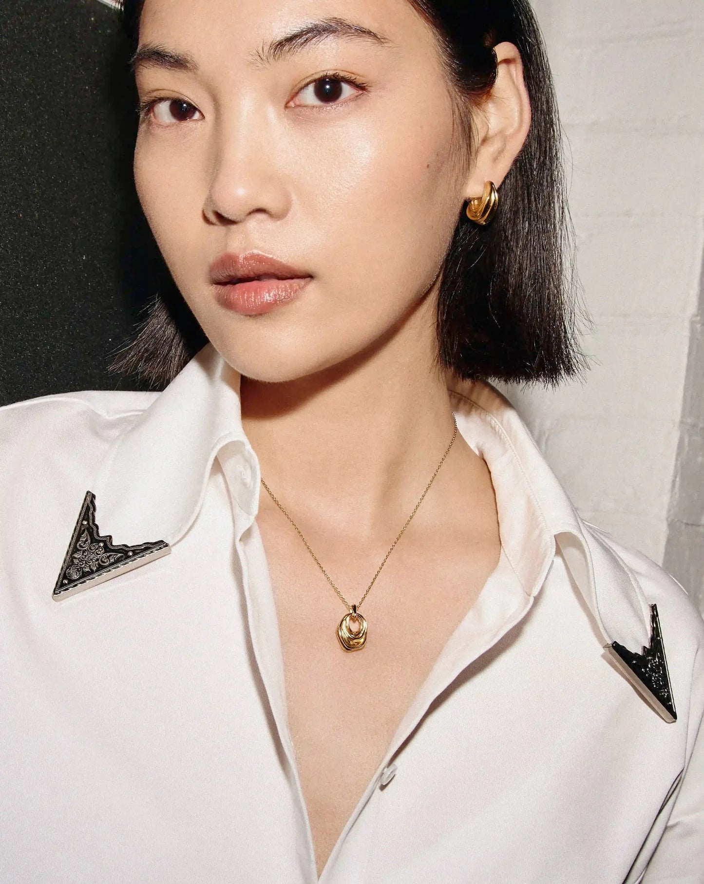 MARKGONG Draped Pendant Necklace | 18k Gold Plated