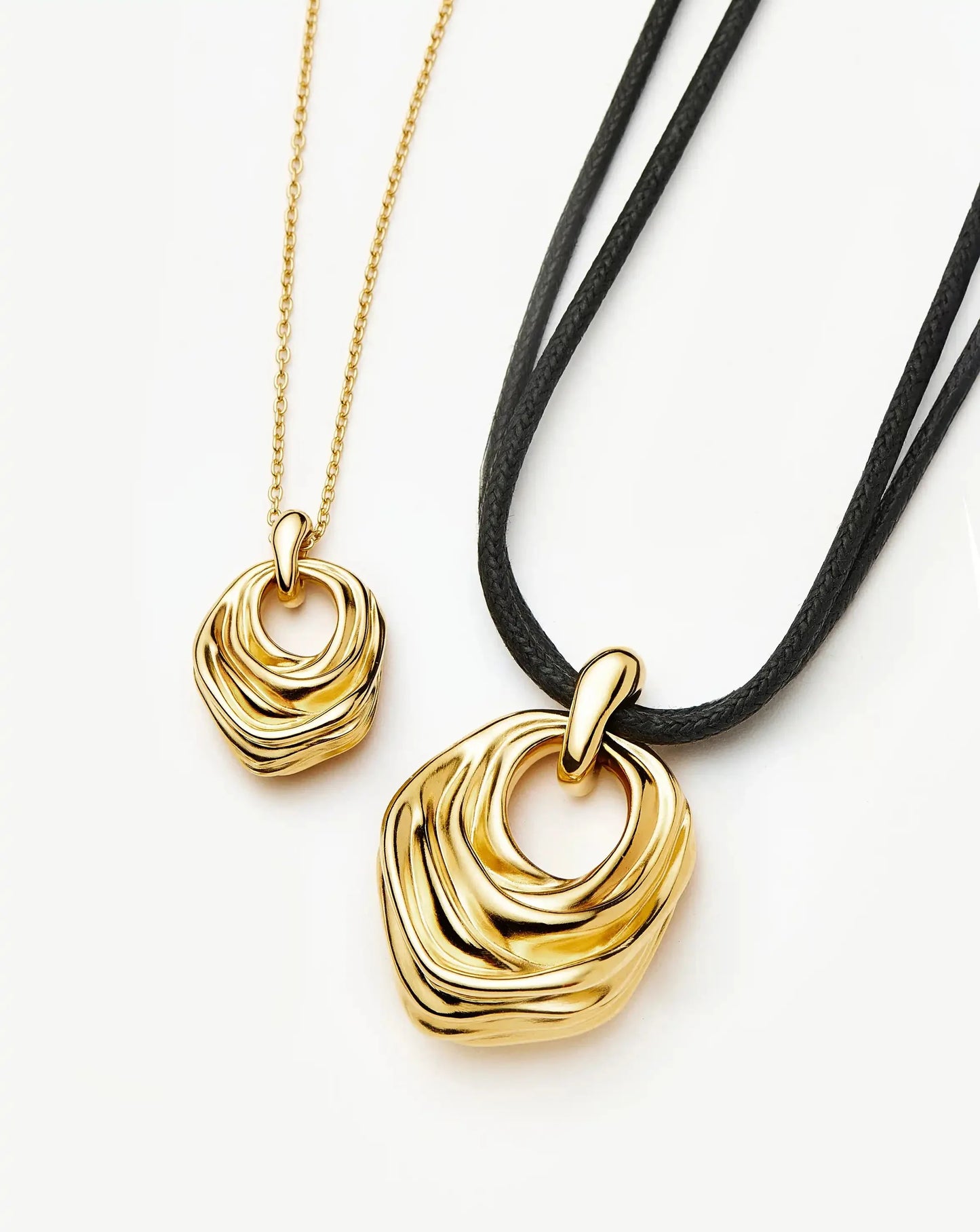 MARKGONG Draped Statement Cord Necklace | 18k Gold Plated