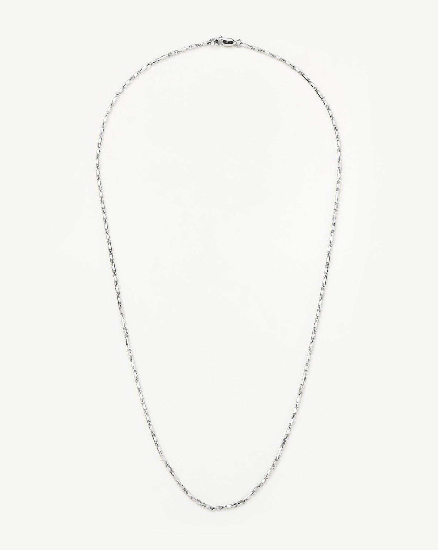 Mens Interlocking Link Chain Necklace | Sterling Silver