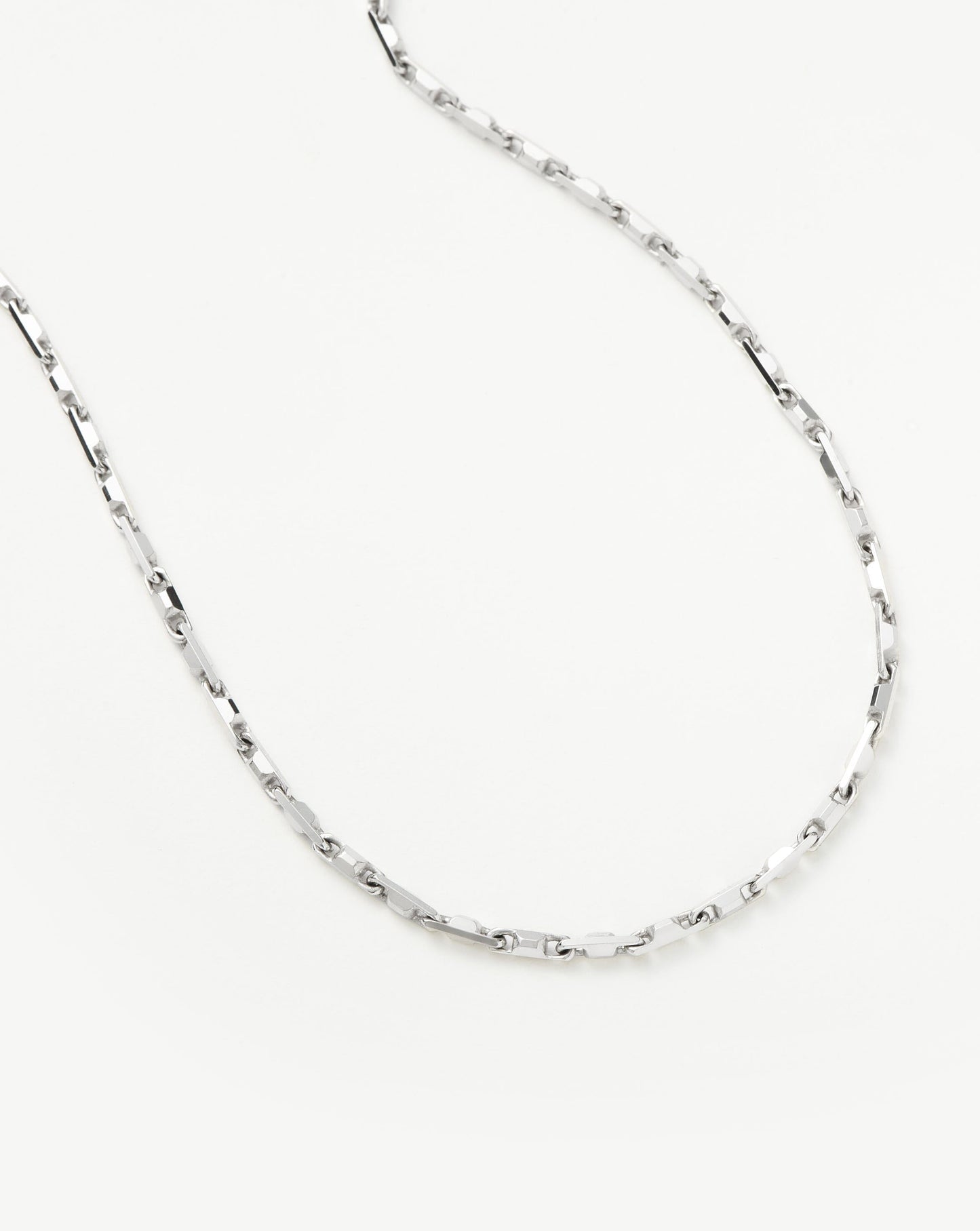 Mens Interlocking Link Chain Necklace | Sterling Silver
