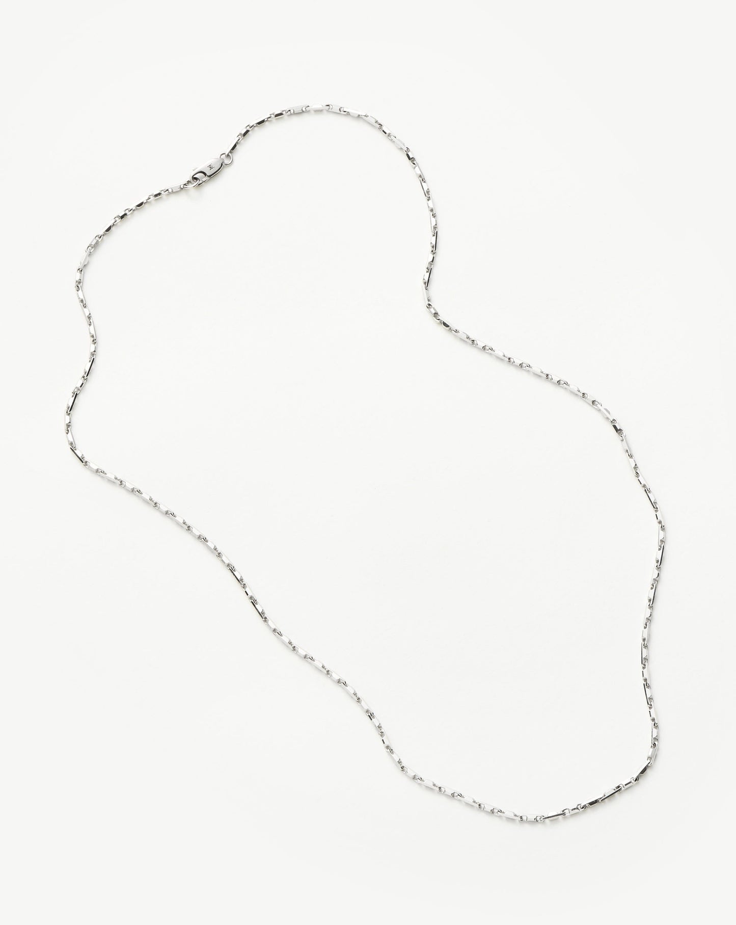Mens Interlocking Link Chain Necklace | Sterling Silver