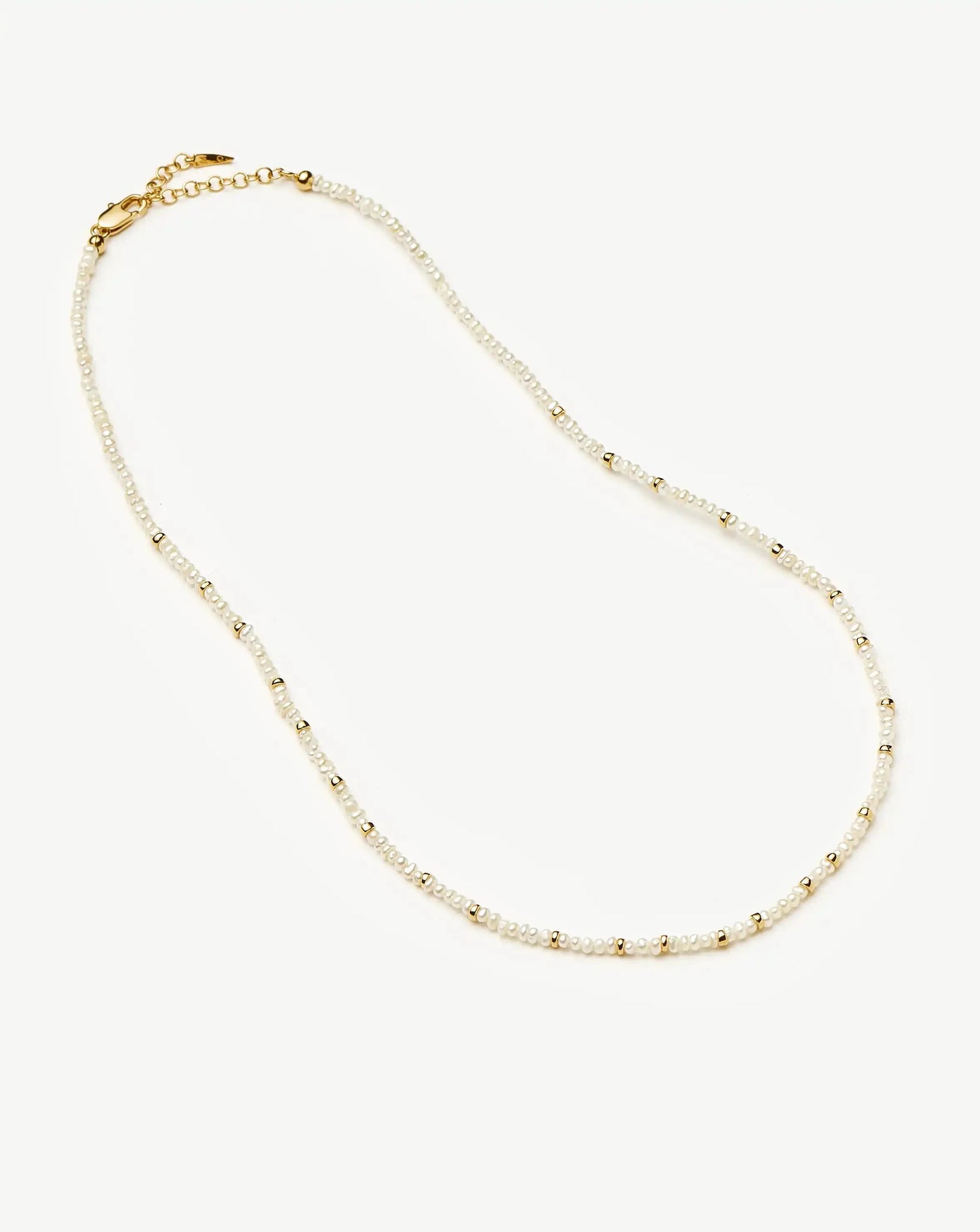 Micro Pearl Beaded Necklace | 18k Gold Plated/Pearl