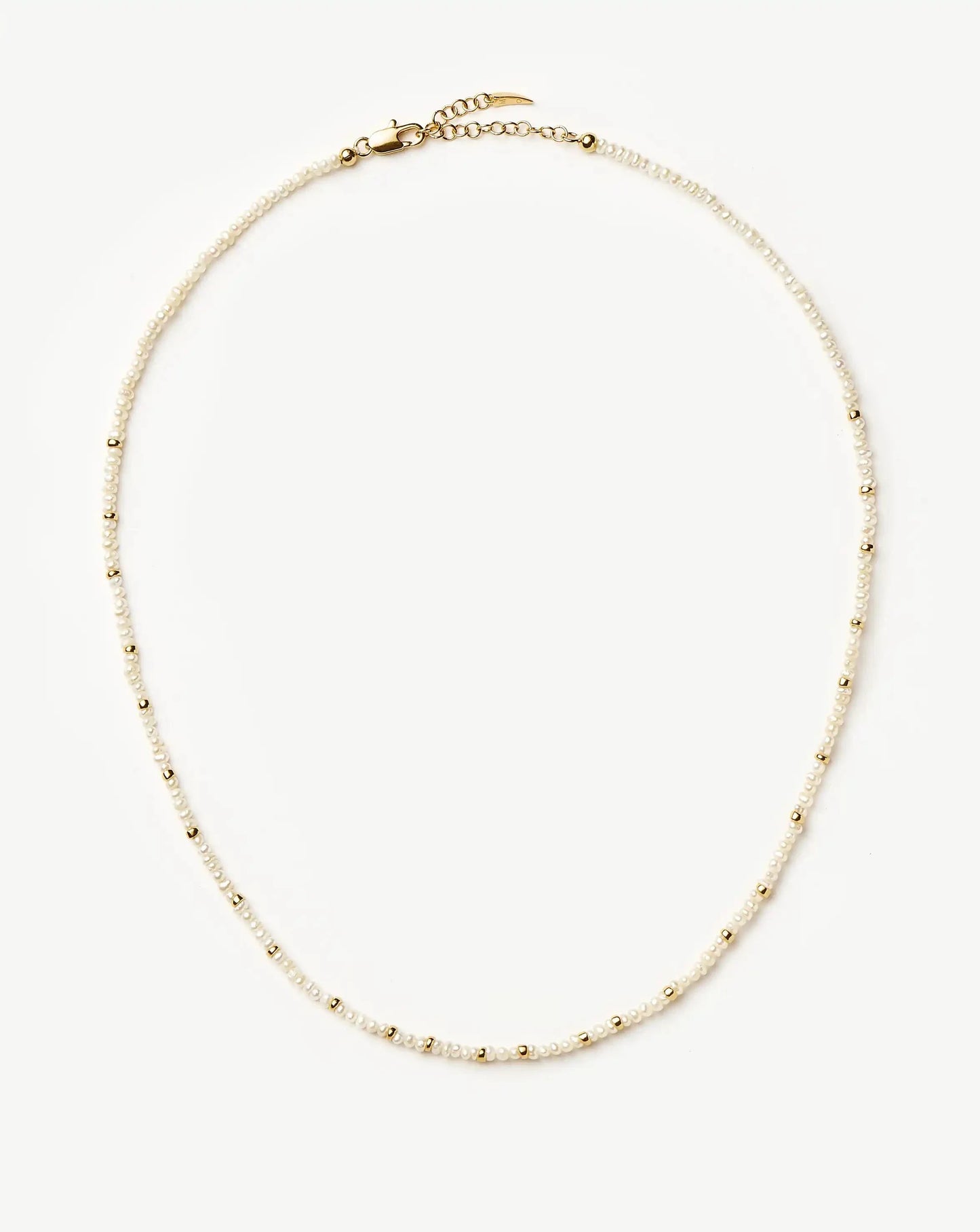 Micro Pearl Beaded Necklace | 18k Gold Plated/Pearl