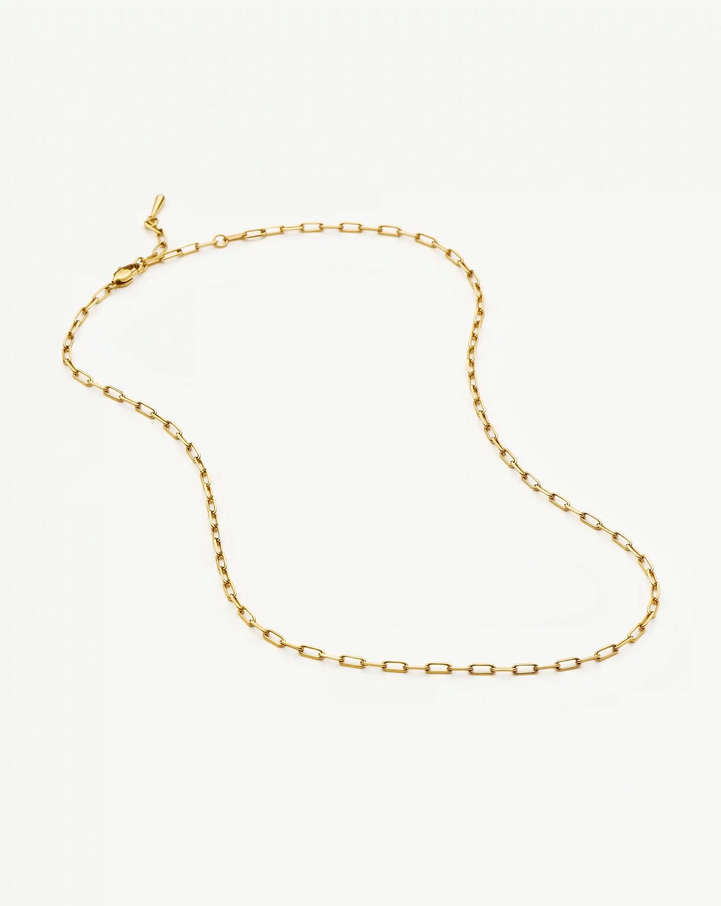 Mini Paperclip Chain Necklace | 18k Gold Plated