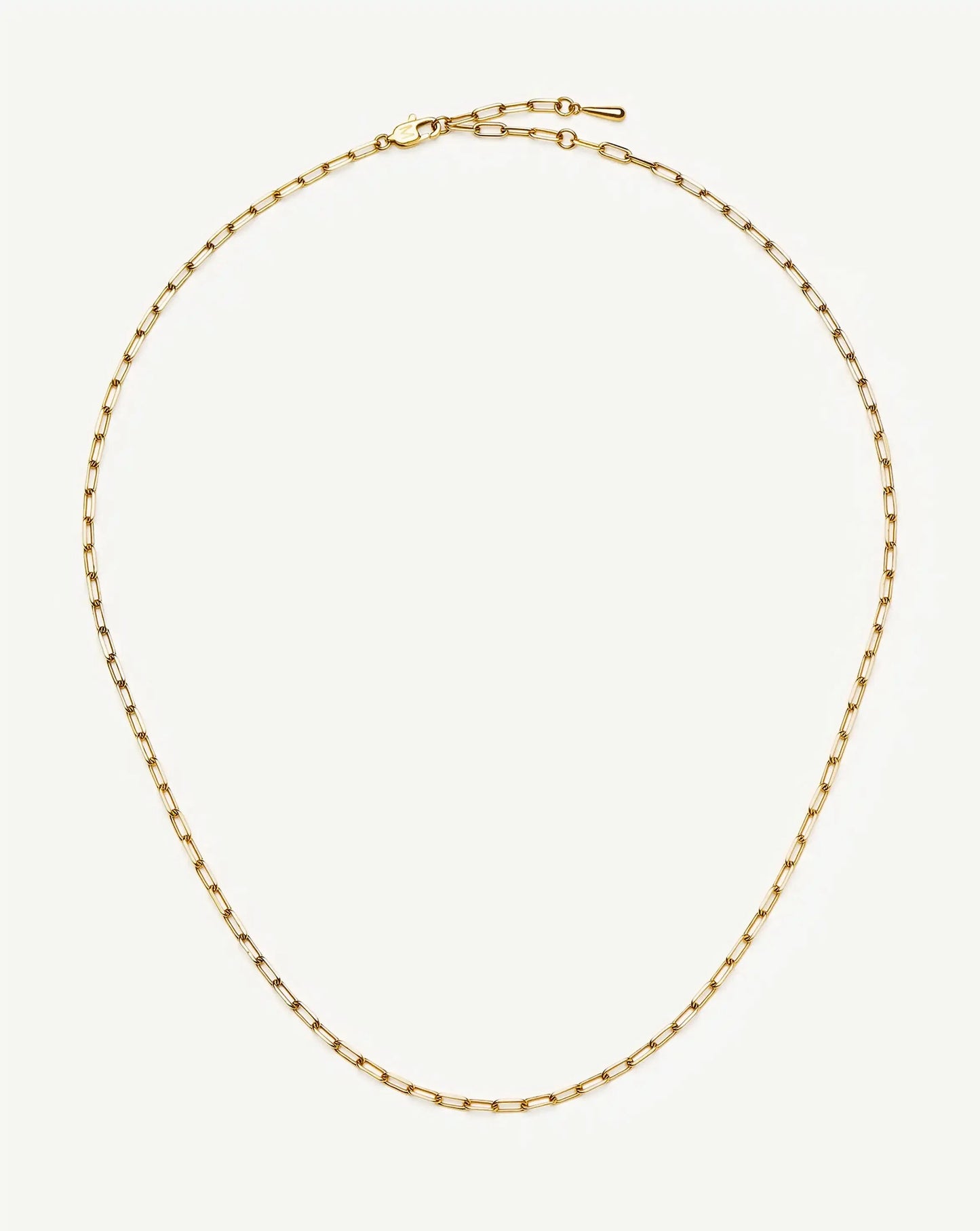 Mini Paperclip Chain Necklace | 18k Gold Plated
