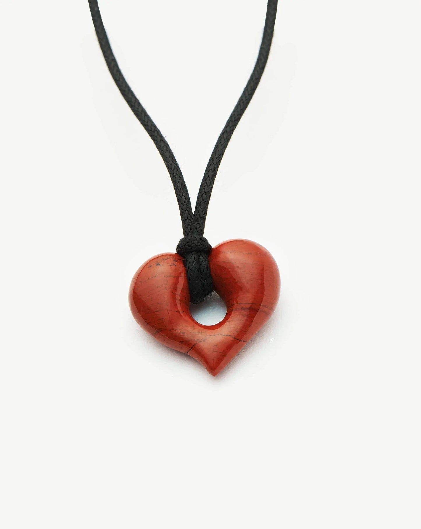 Molten Heart Jasper Pendant Cord Necklace