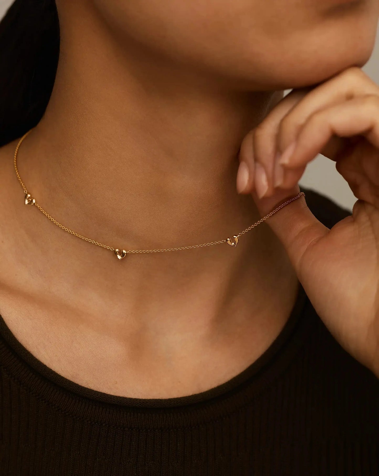 Molten Heart Mini Charm Choker | 18k Gold Vermeil