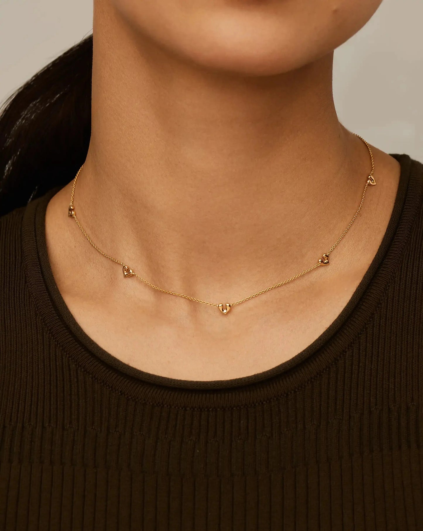 Molten Heart Mini Charm Choker | 18k Gold Vermeil