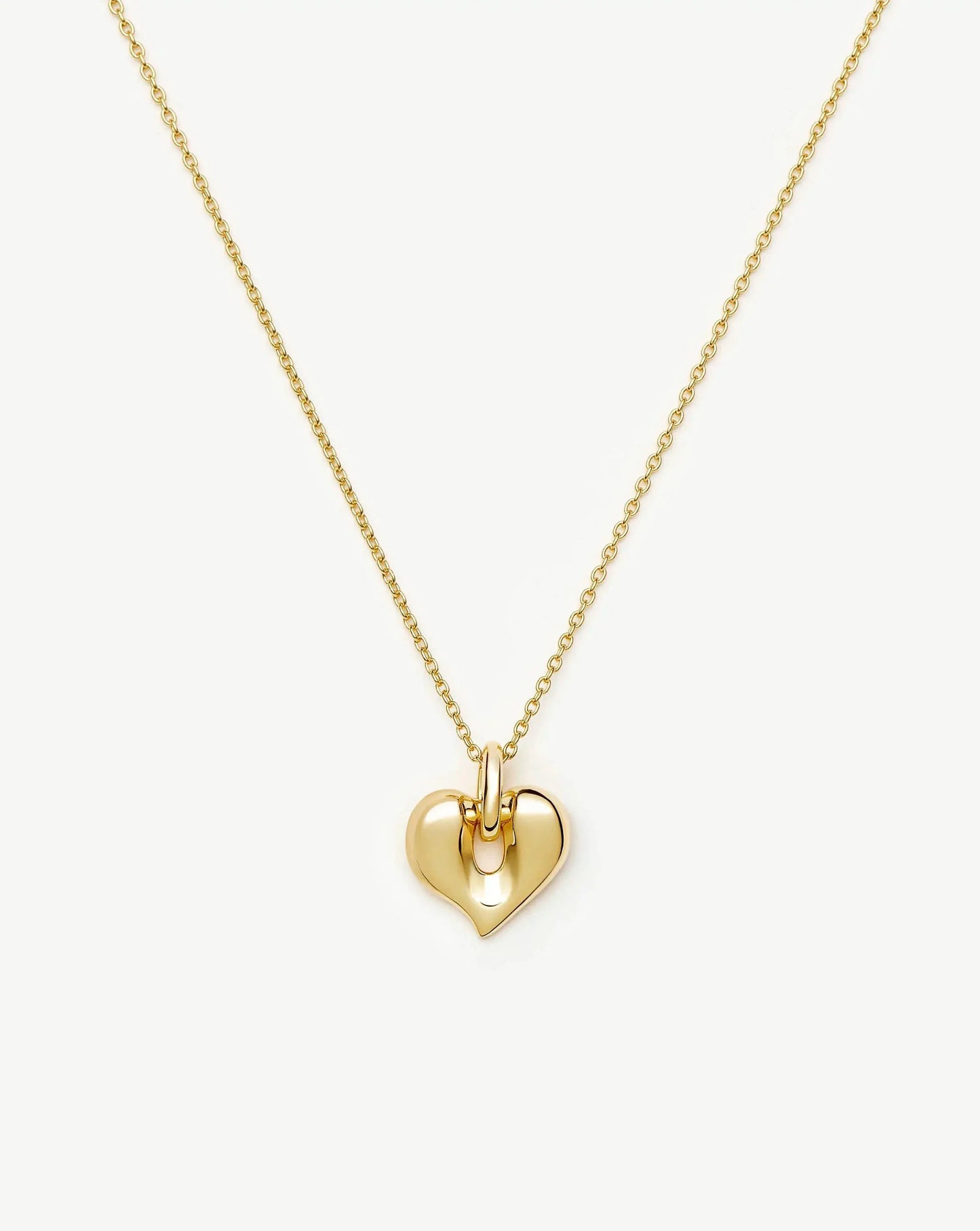 Molten Heart Pendant Necklace | 18k Gold Plated