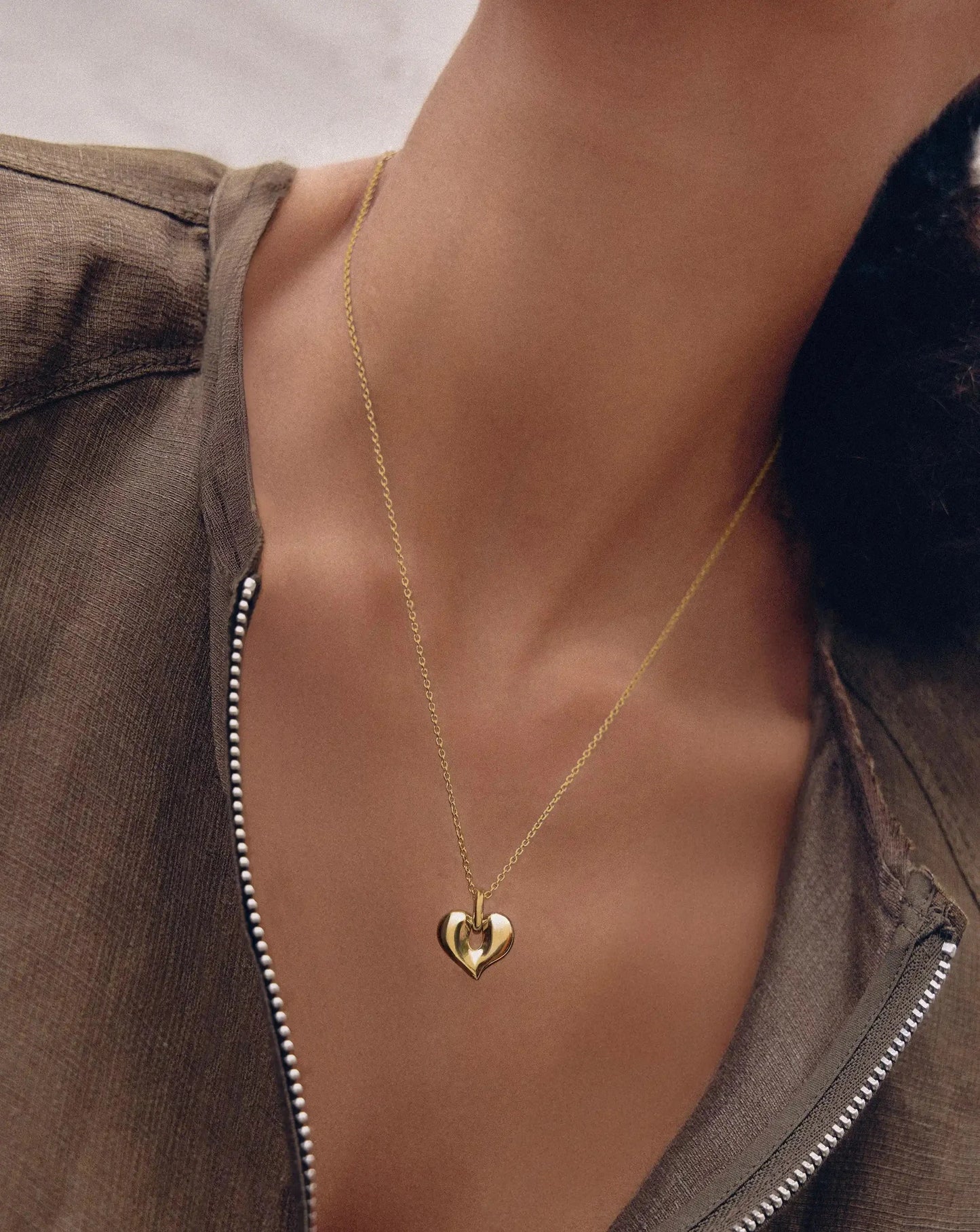 Molten Heart Pendant Necklace | 18k Gold Plated