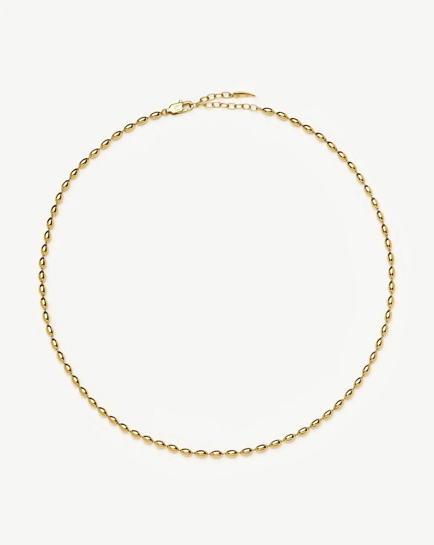 Molten Olive Chain Necklace | 18k Gold Plated