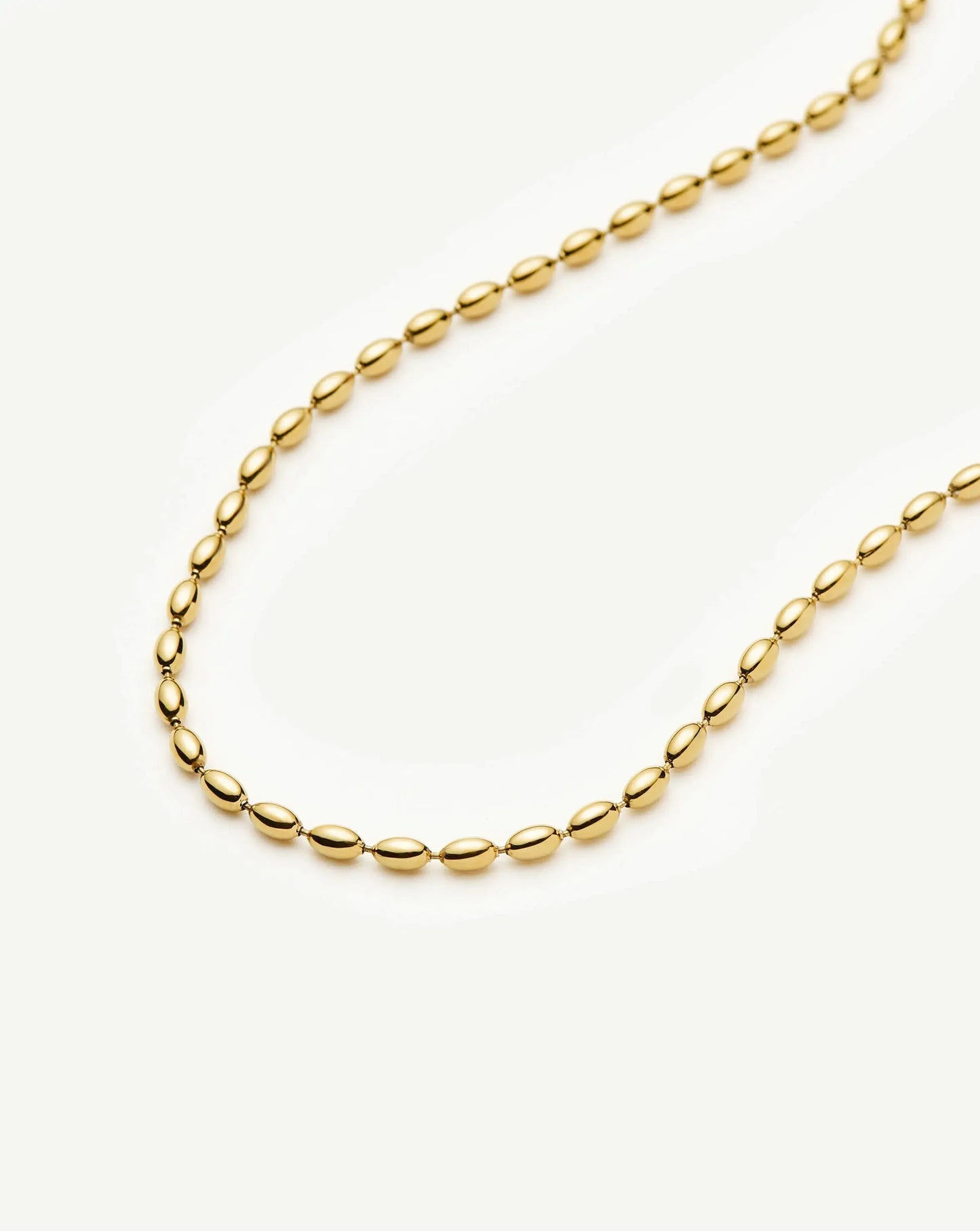 Molten Olive Chain Necklace | 18k Gold Plated