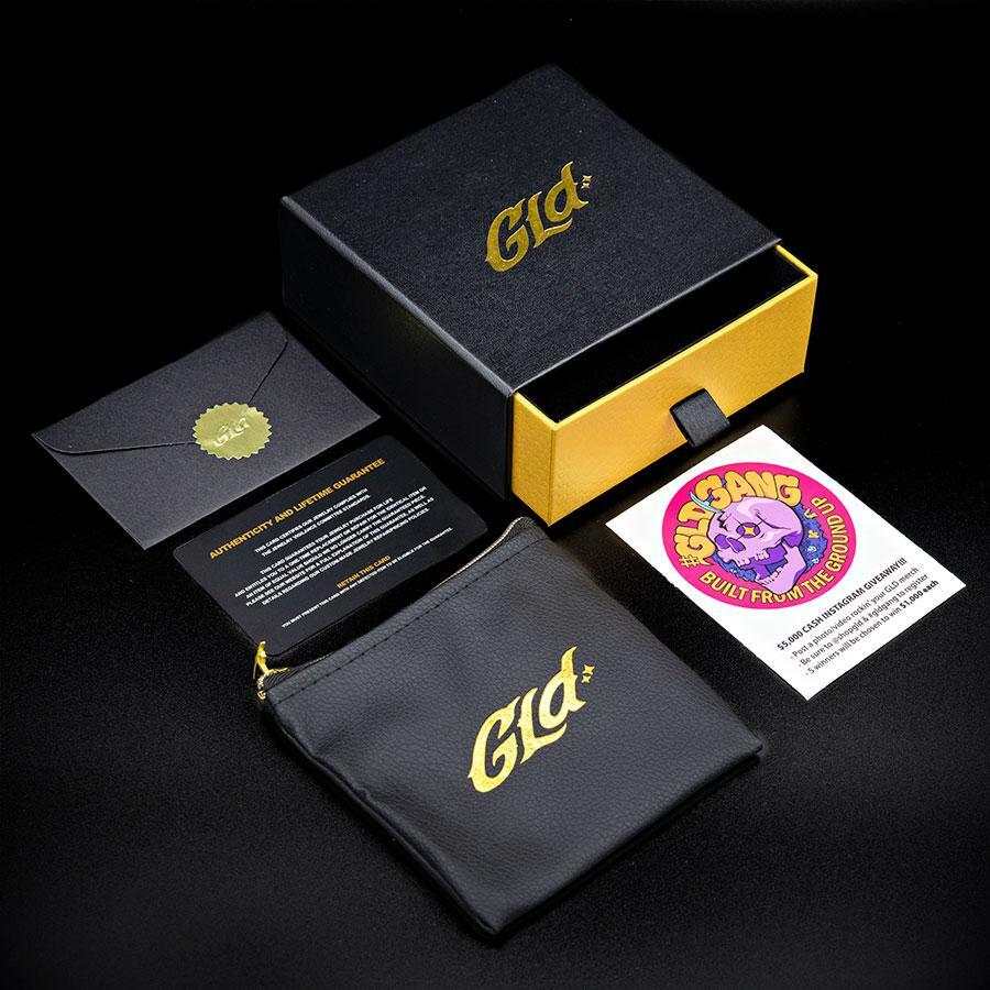Layered Halo Diamond Link Chain in Yellow Gold