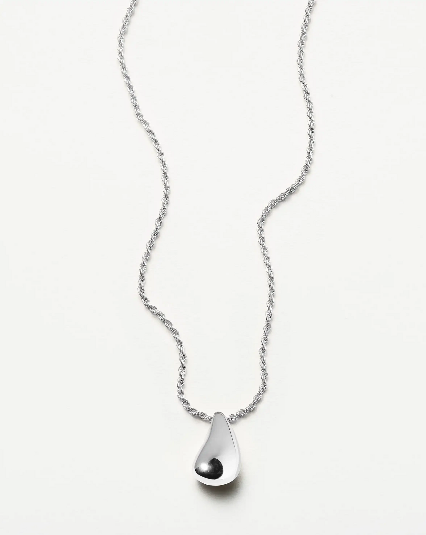 Savi Sculptural Droplet Pendant Necklace | Sterling Silver