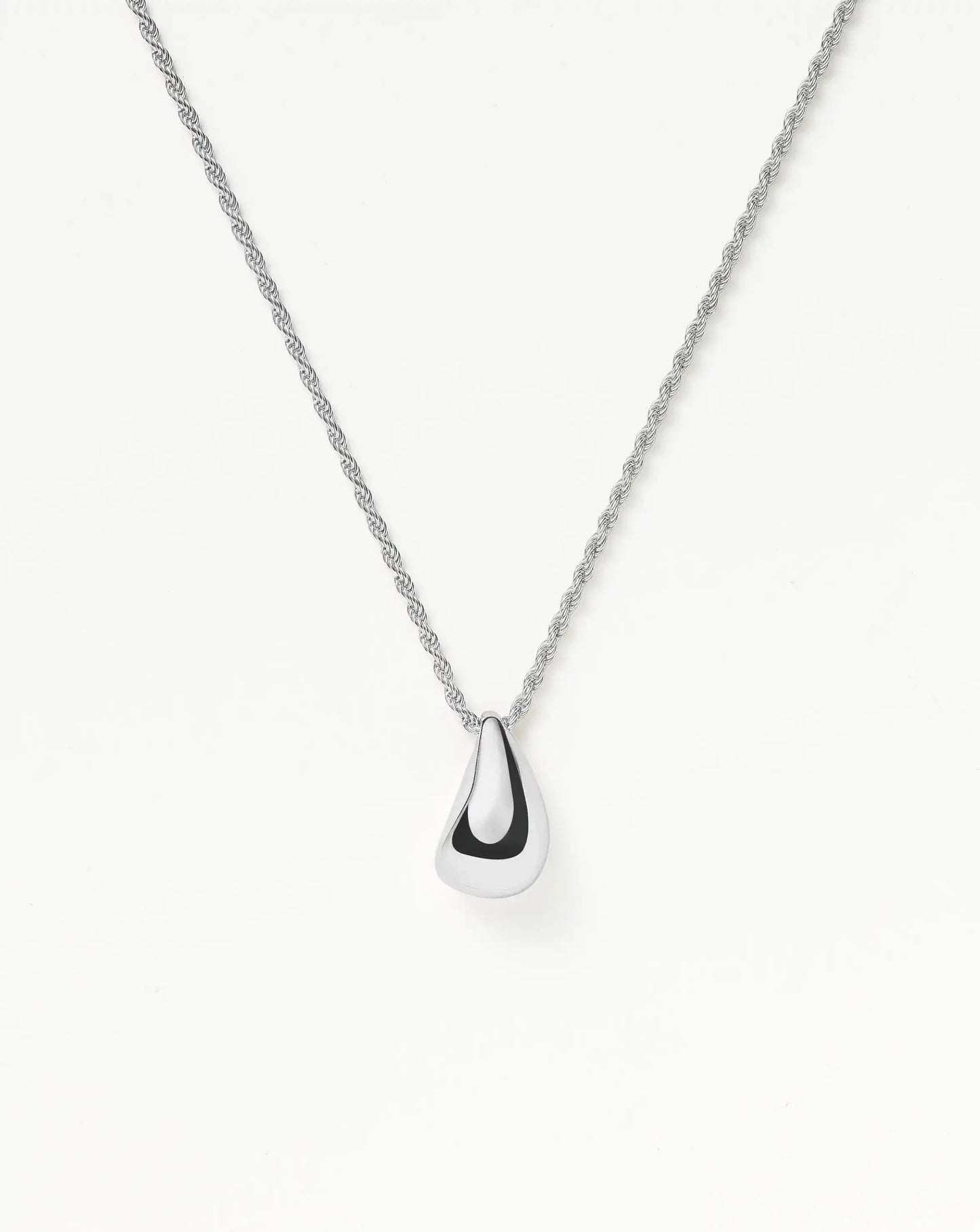 Savi Sculptural Droplet Pendant Necklace | Sterling Silver