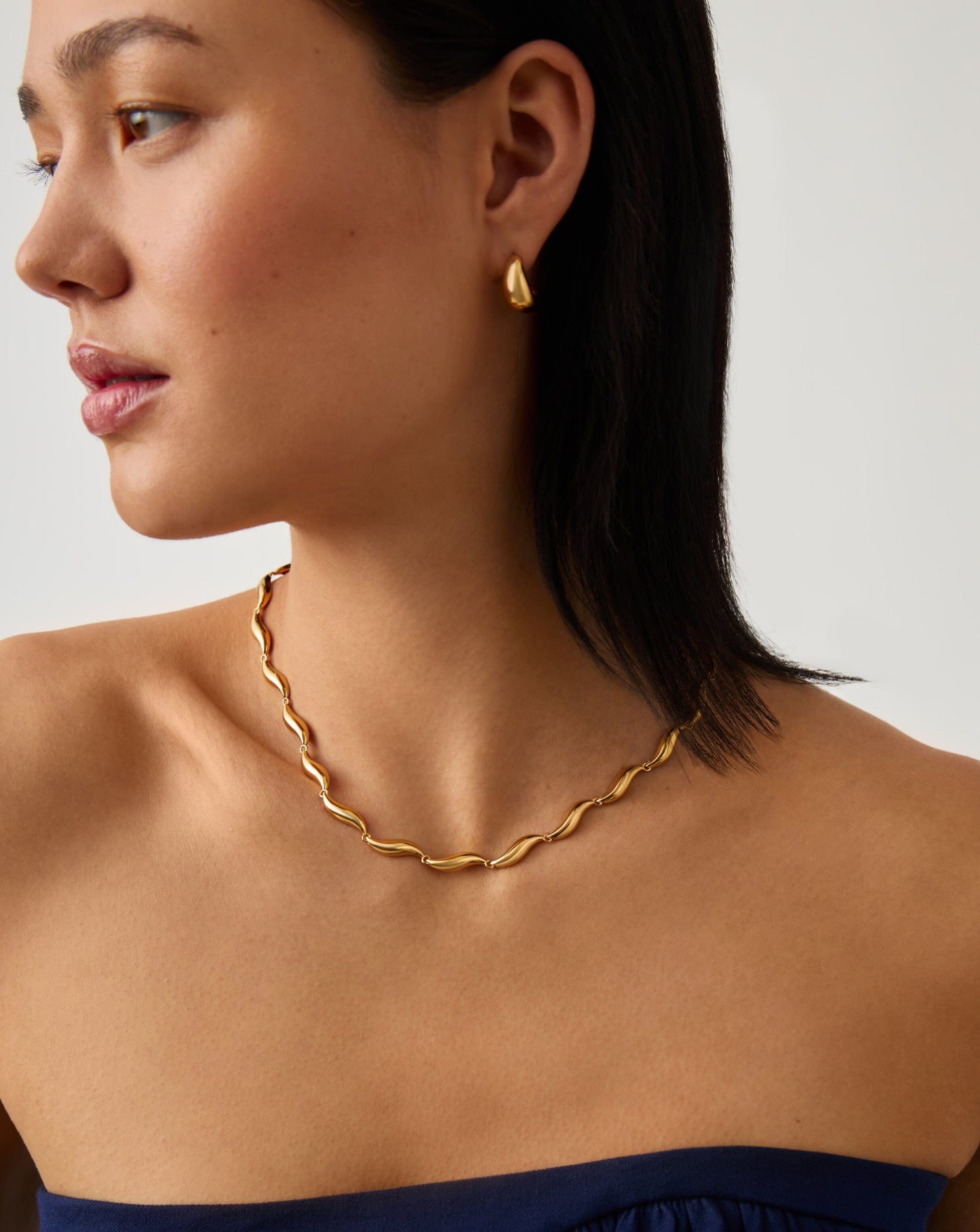 Savi Signature Link Chain Necklace | 18k Gold Plated