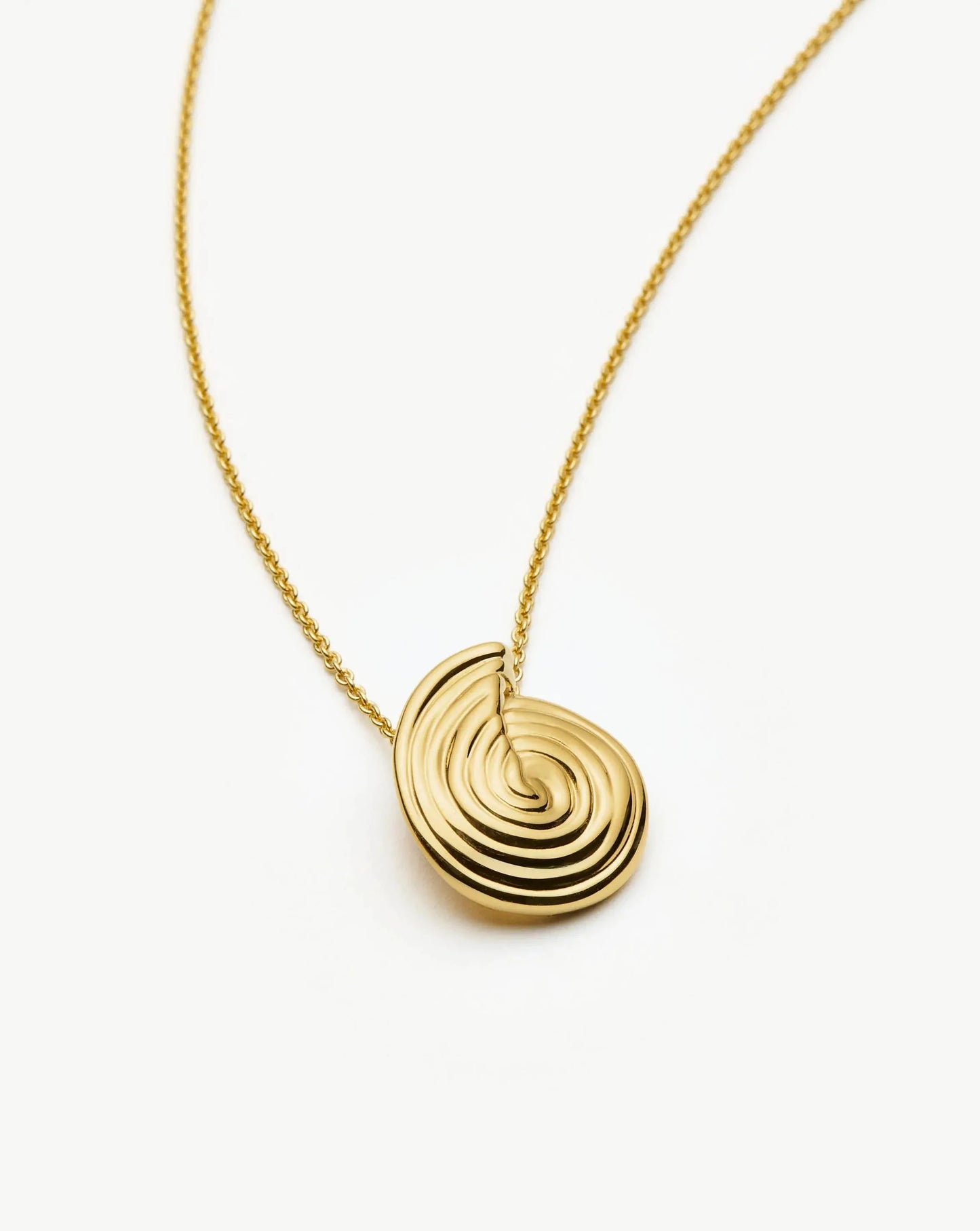 Spiral Mini Pendant Necklace | 18k Gold Plated