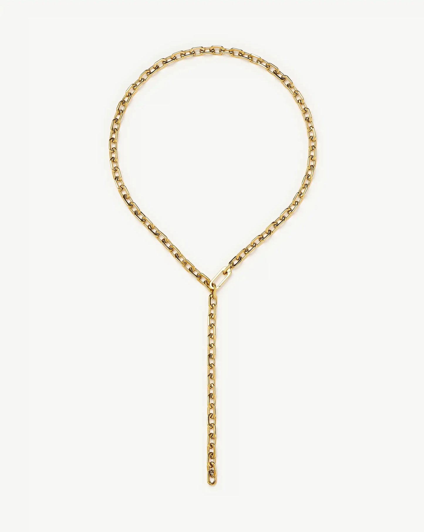 Square Paperclip Chain Necklace | 18k Gold Plated