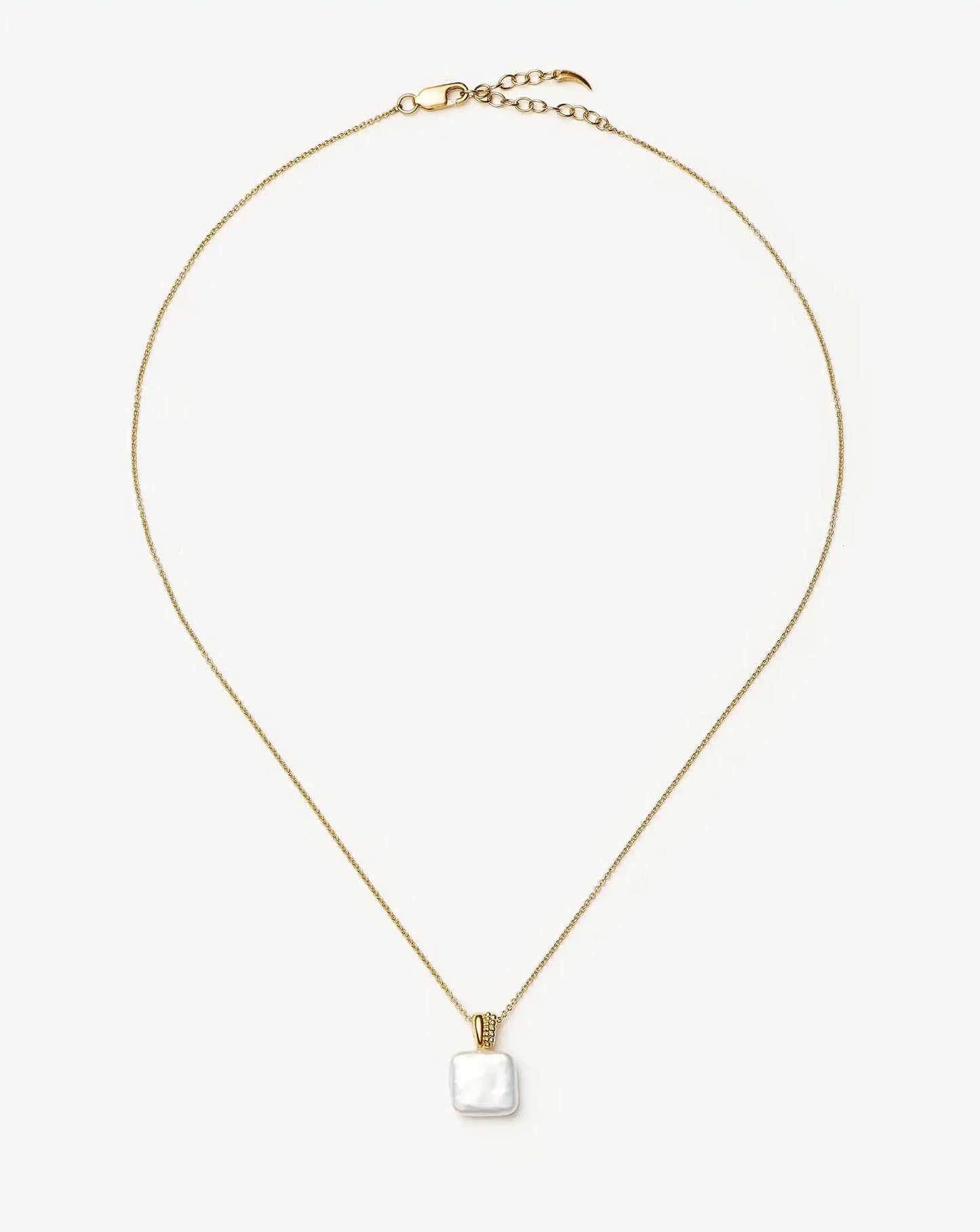Square Pearl Baya Pendant Necklace | 18k Gold Vermeil/Pearl