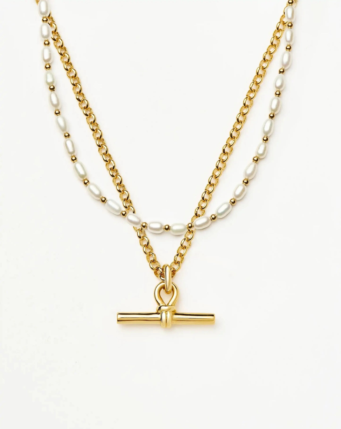 The Andy Pearl Necklace Set | 18k Gold Plated/Pearl