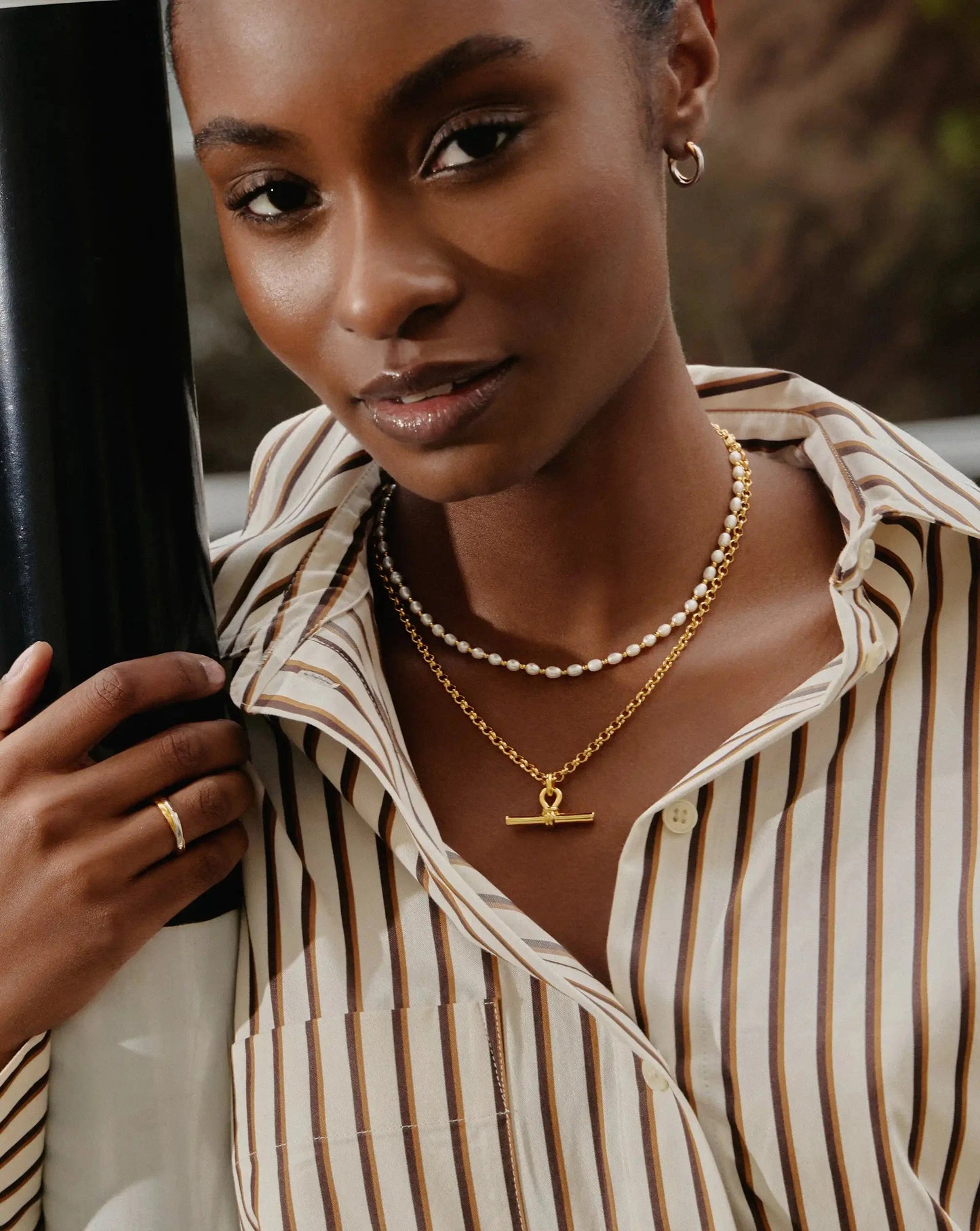 The Andy Pearl Necklace Set | 18k Gold Plated/Pearl
