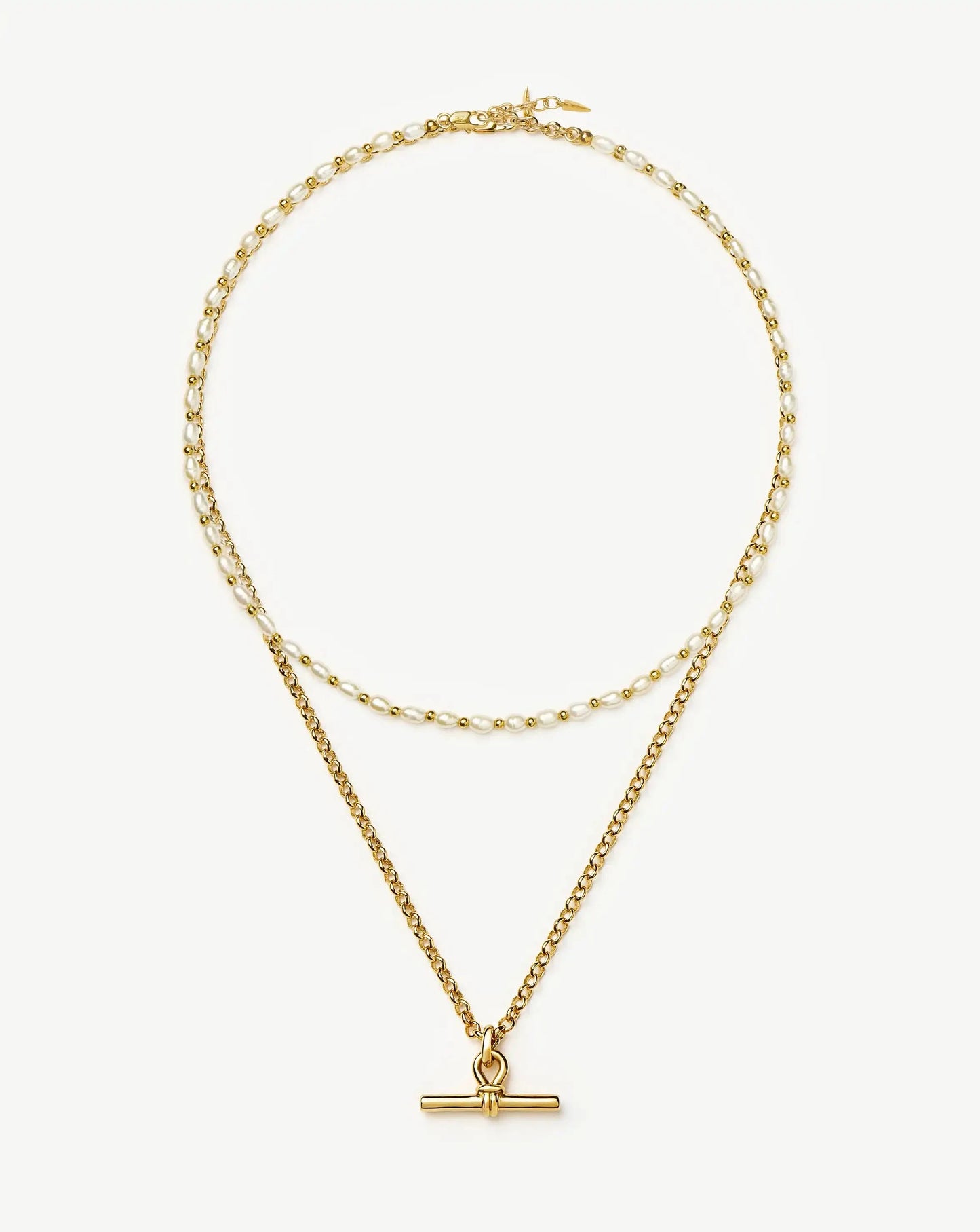 The Andy Pearl Necklace Set | 18k Gold Plated/Pearl