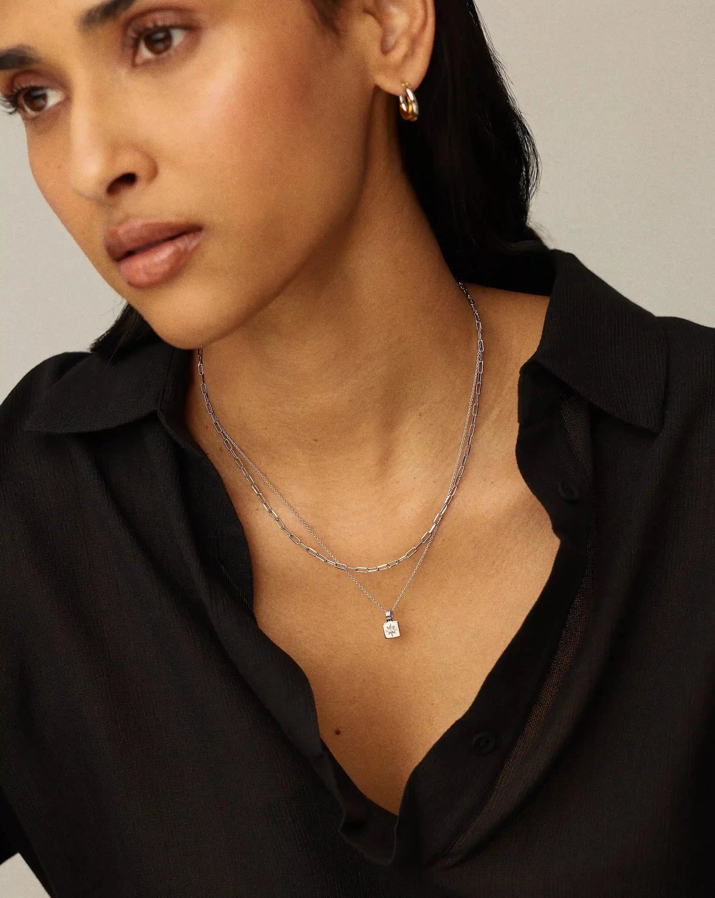 The Effortless Necklace Set | Platinum Plated