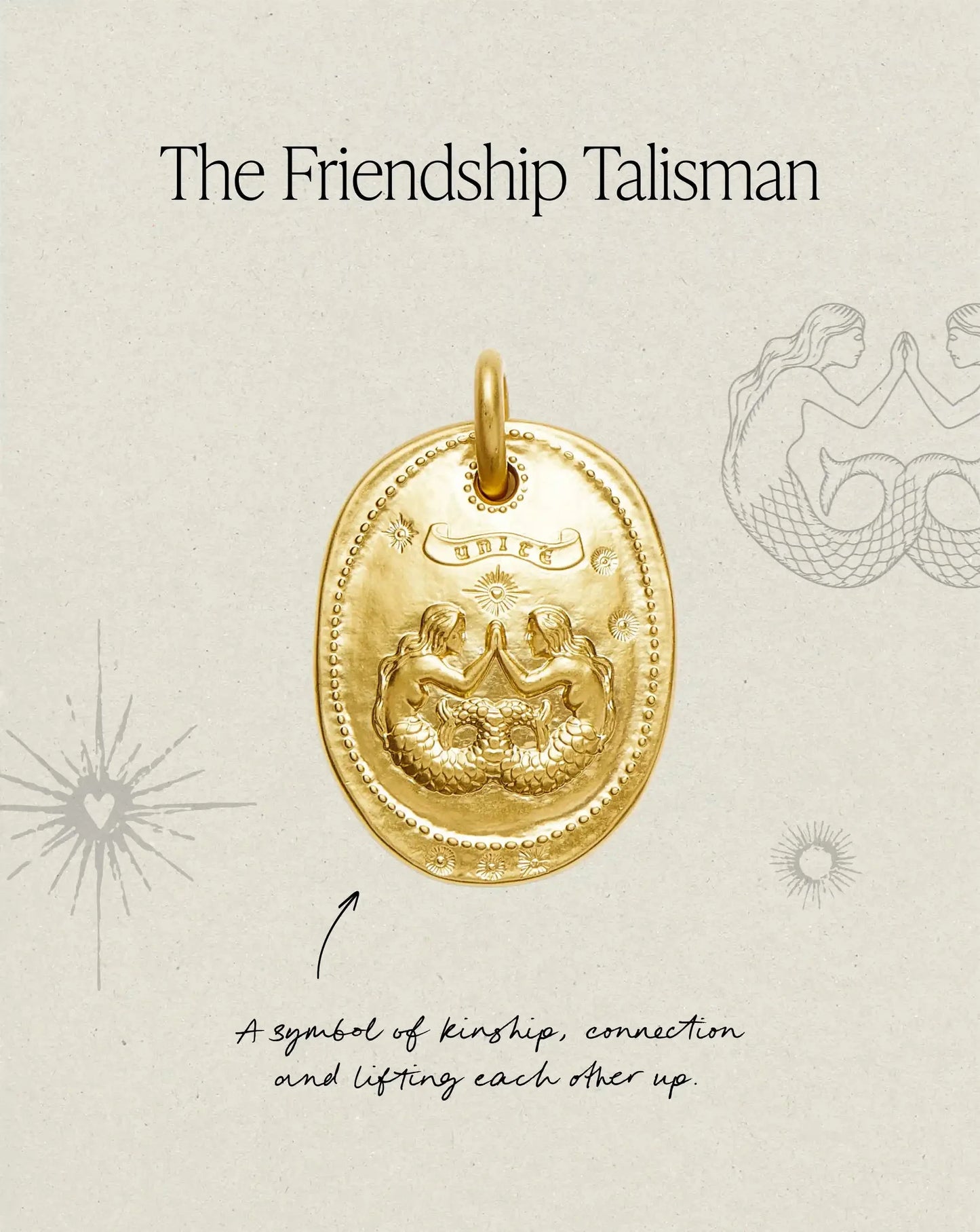 The Friendship Talisman Necklace | 18k Gold Plated