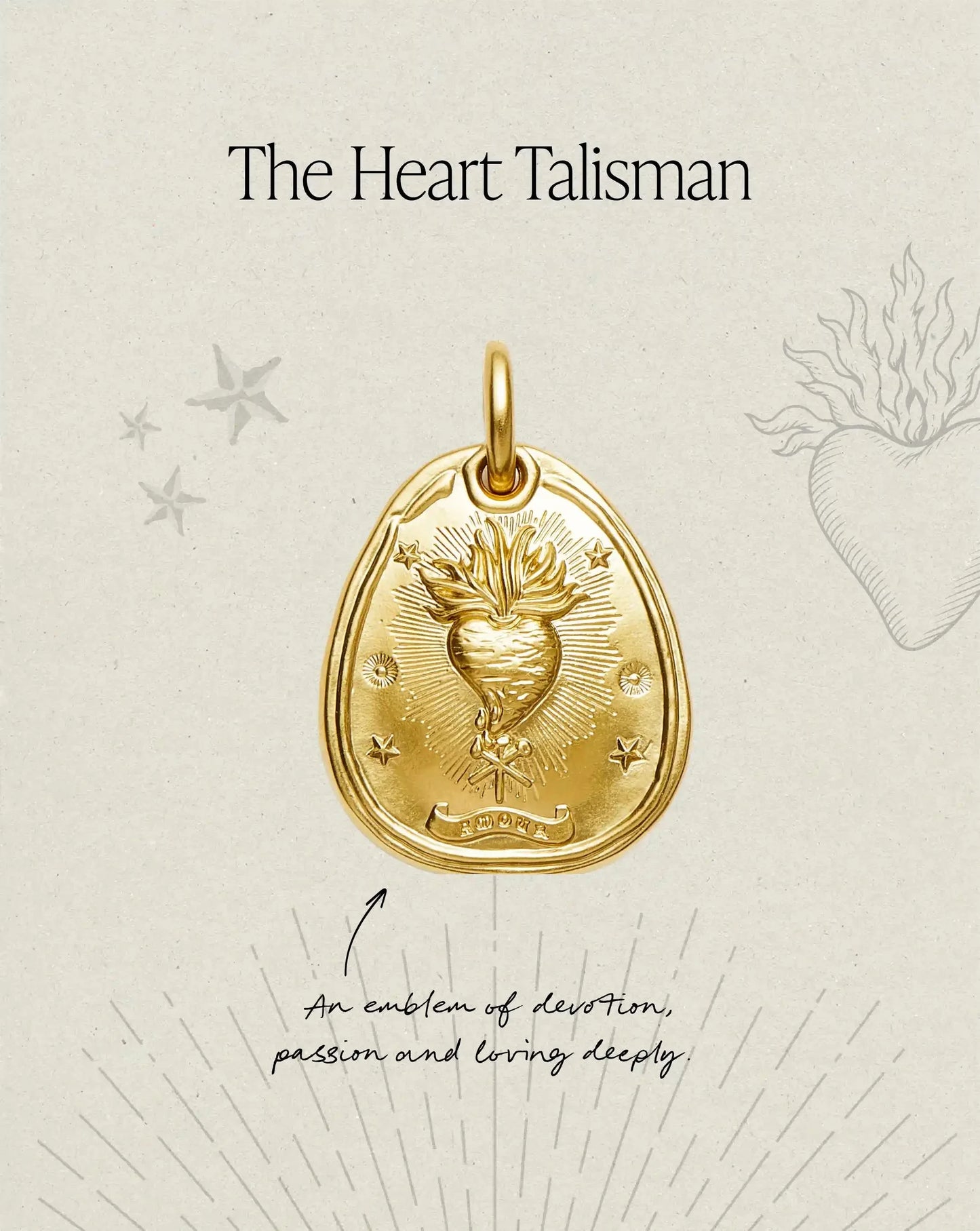 The Heart Talisman Necklace | 18k Gold Plated