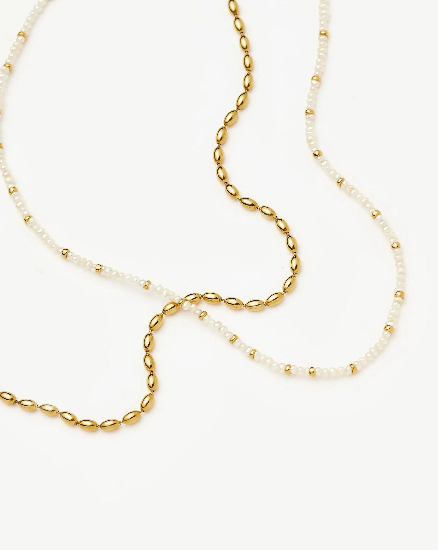 The Pearl-fect Necklace Set | 18k Gold Plated