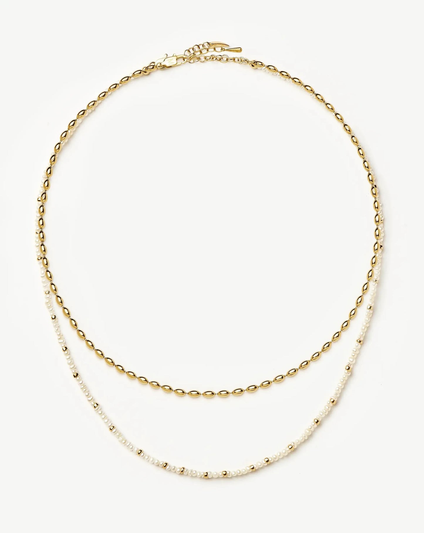 The Pearl-fect Necklace Set | 18k Gold Plated