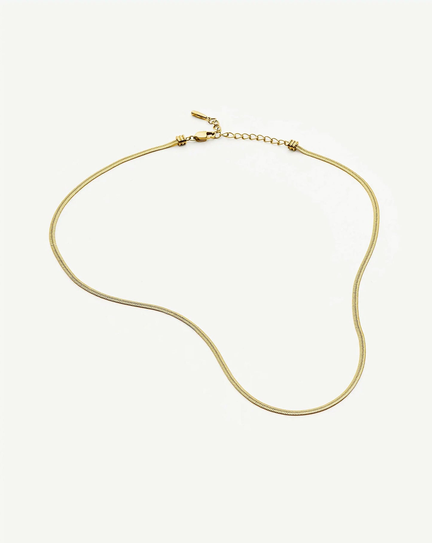 Thin Snake Chain Necklace | 18k Gold Plated